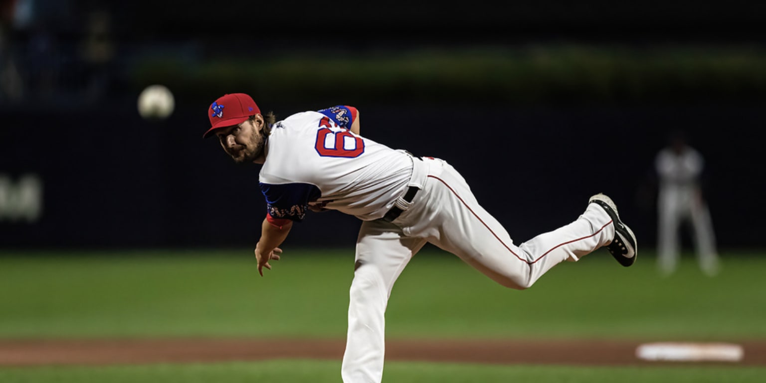 Relief pitcher Brennan Bernardino of the Boston Red Sox enters the