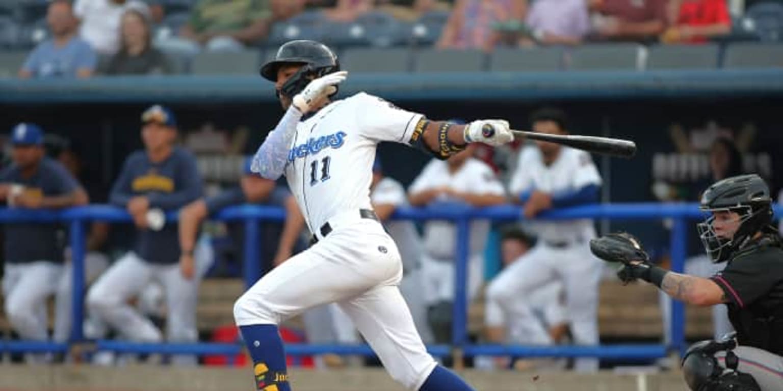 Jackson Chourio Hitting Ball Hard For Biloxi Shuckers | Woodpeckers