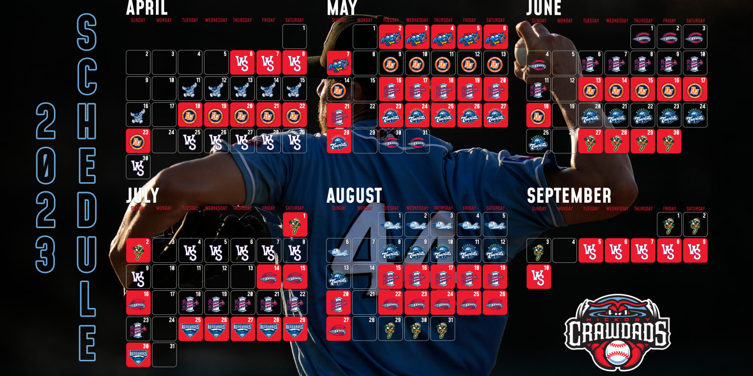 Crawdads Release 2023 Schedule | MiLB.com