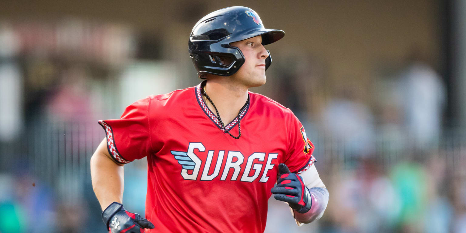 Wichita Wind Surge Brooks Lee (22) at bat during an MiLB Texas League  baseball game against the Springfield Cardinals on May 27, 2023 at Hammons  Field in Springfield, Missouri. (Mike Janes/Four Seam