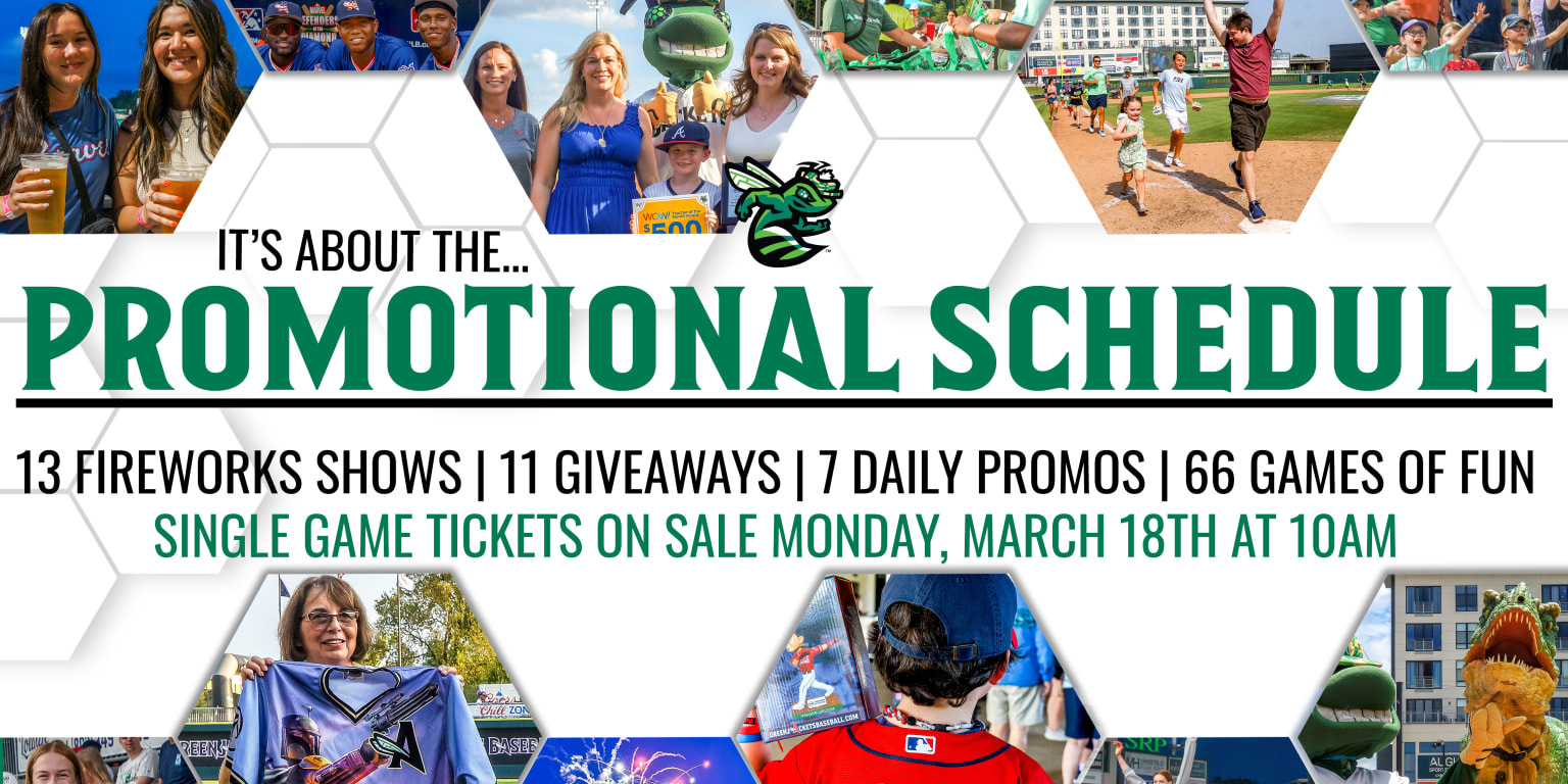 GreenJackets Announce Promotional Schedule for 2024 Season