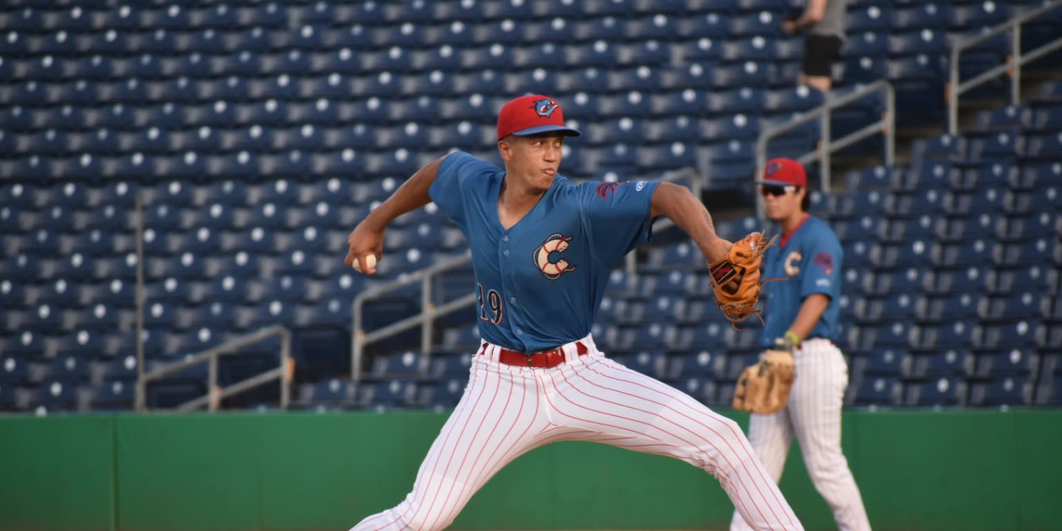 Clearwater Threshers pitcher Alex McFarlane (47) during a MiLB