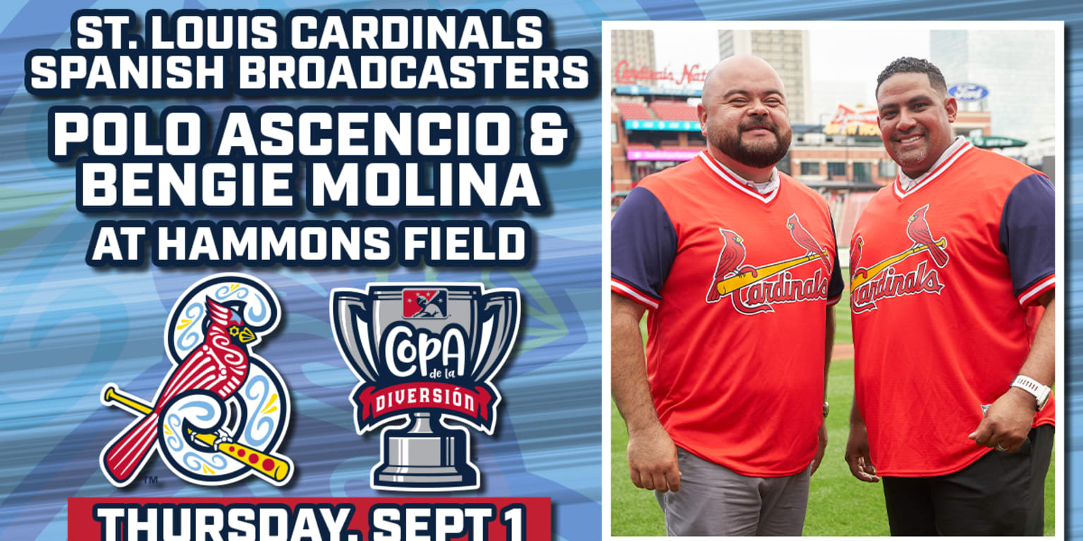 St. Louis Cardinals Spanish Broadcasters Bengie Molina, Polo Ascencio come  to Hammons Field Thursday, Sept. 1!