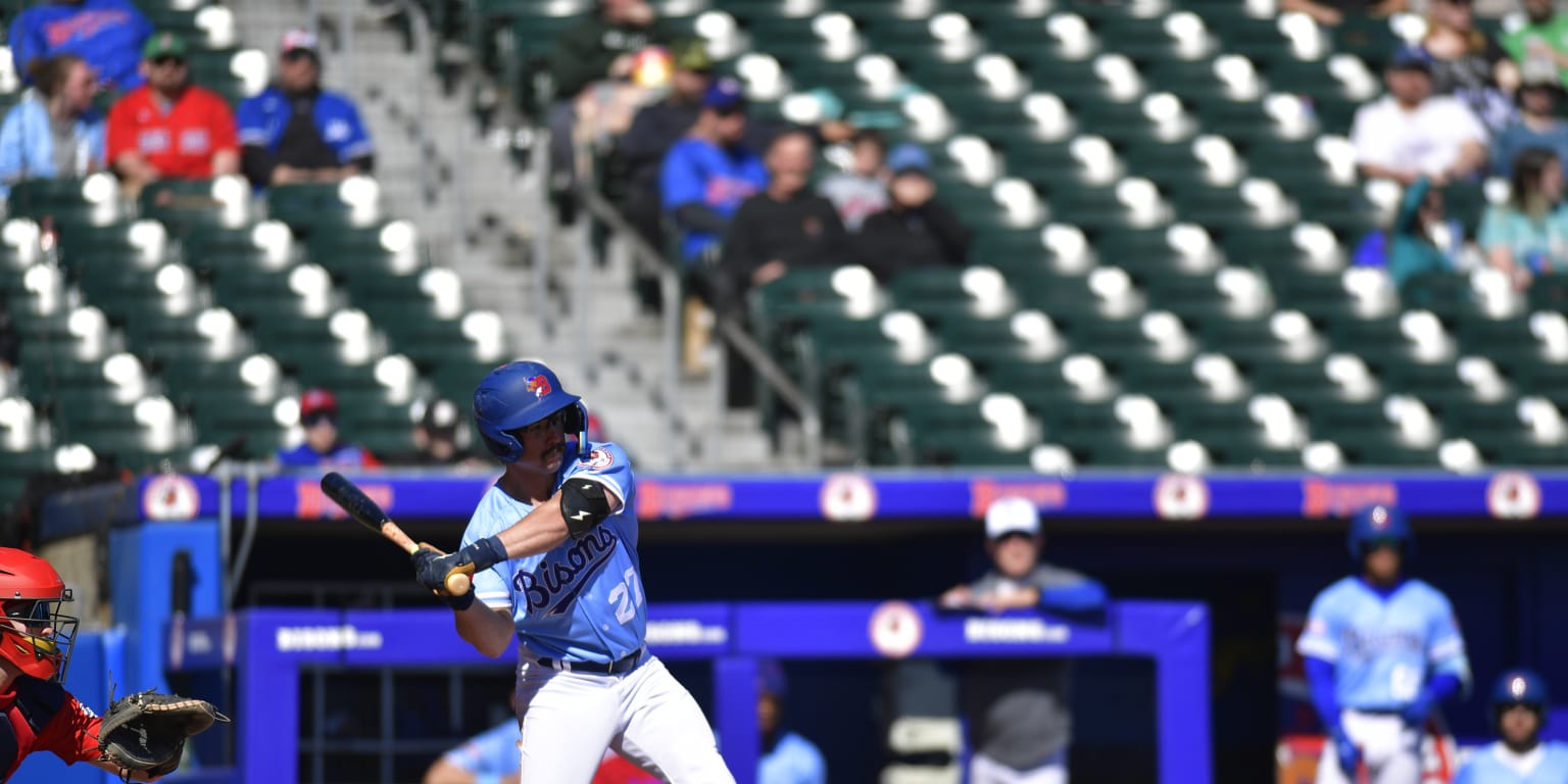 Worcester Red Sox infielder Daniel Palka takes an at bat during a