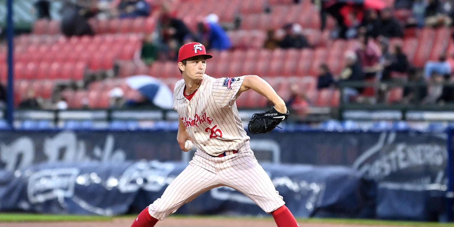 Reading Fightin Phils Youth Home Navy Blue Jersey 