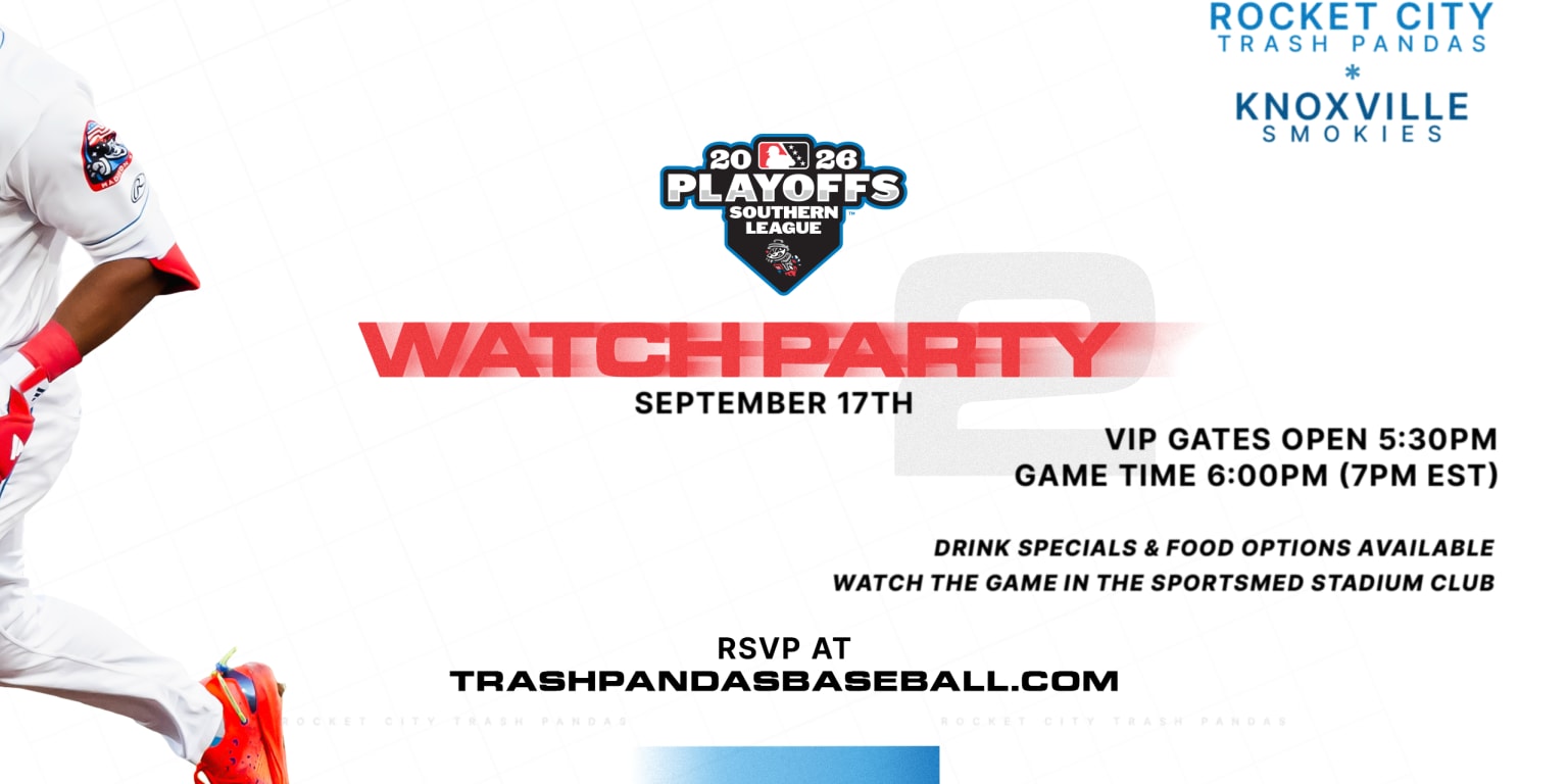 Trash Pandas to Host Playoff Watch Party Thursday at Toyota Field