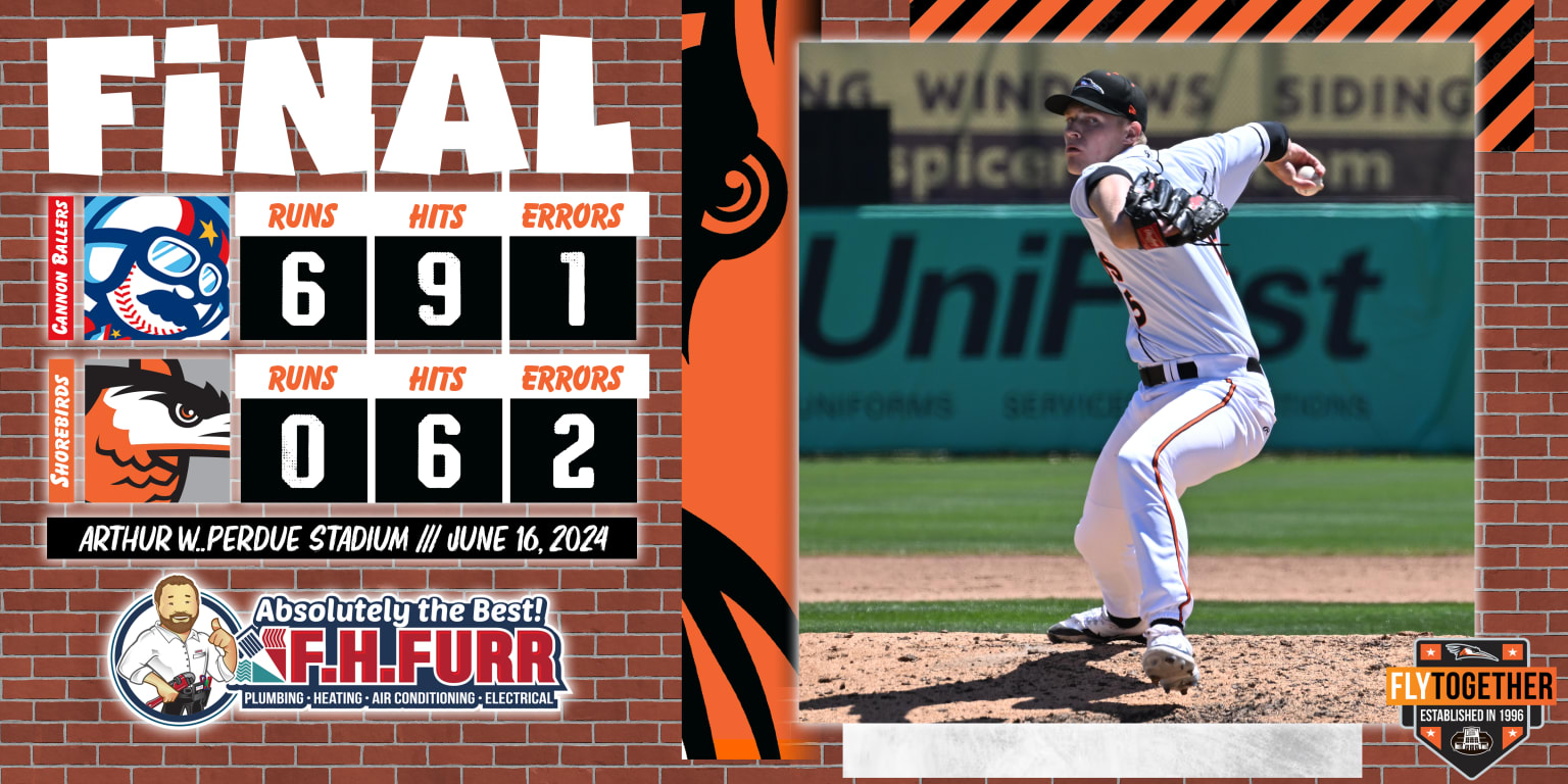 Cannon Ballers Shutout Shorebirds in Series Finale Shorebirds