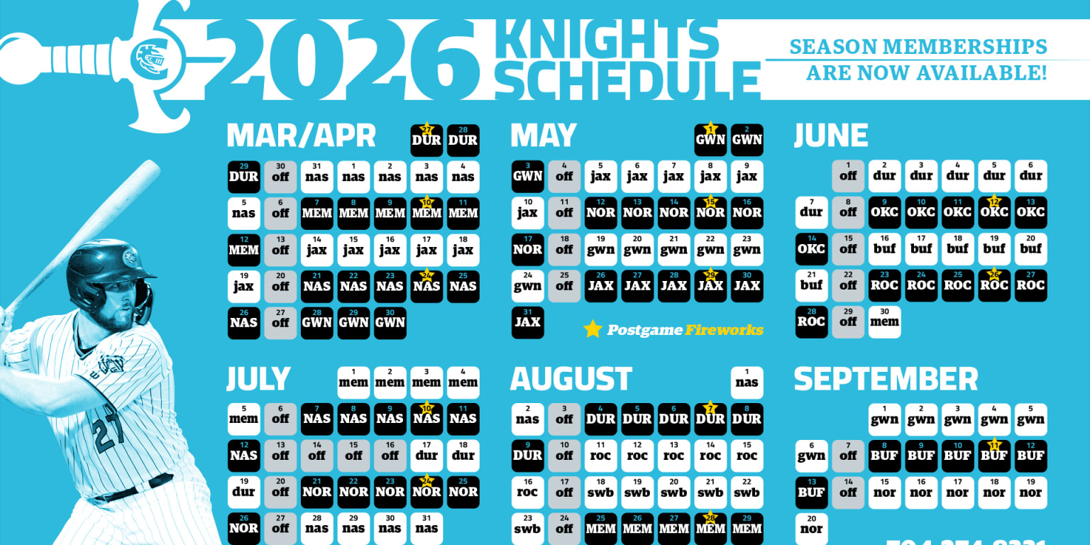 Knights Unveil 2026 Full Schedule Highlighted by a First-Time Visitor