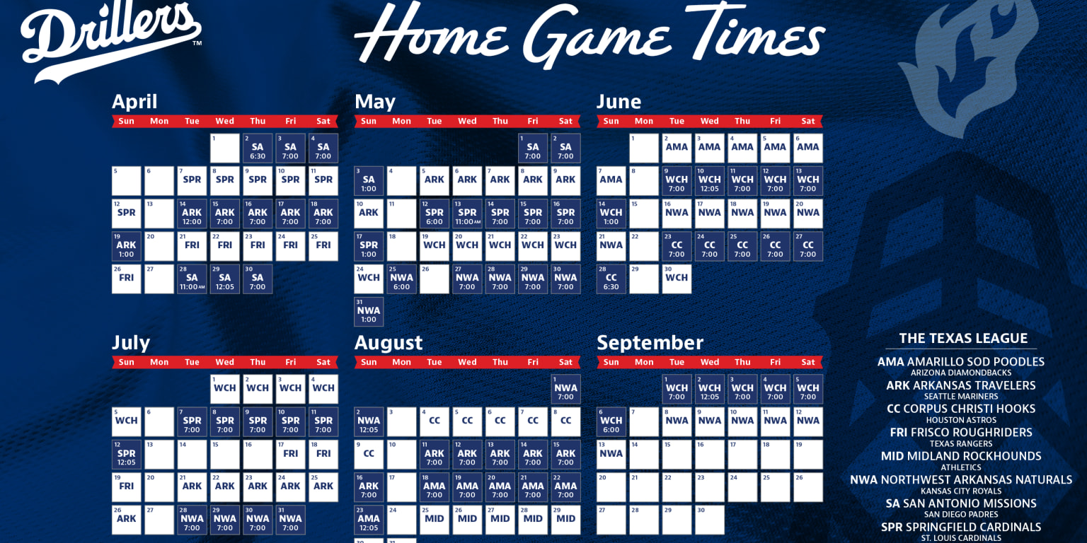 Drillers Announce Start Times For The 2026 Season MiLB Com 