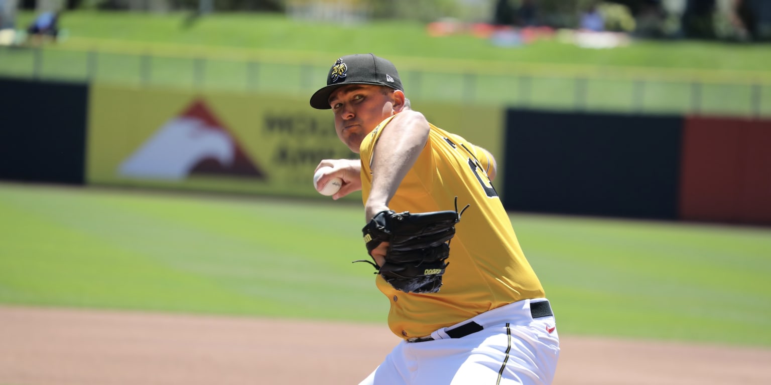 Trey Cabbage (20) of the Salt Lake Bees at bat against the Sacramento River  Cats at