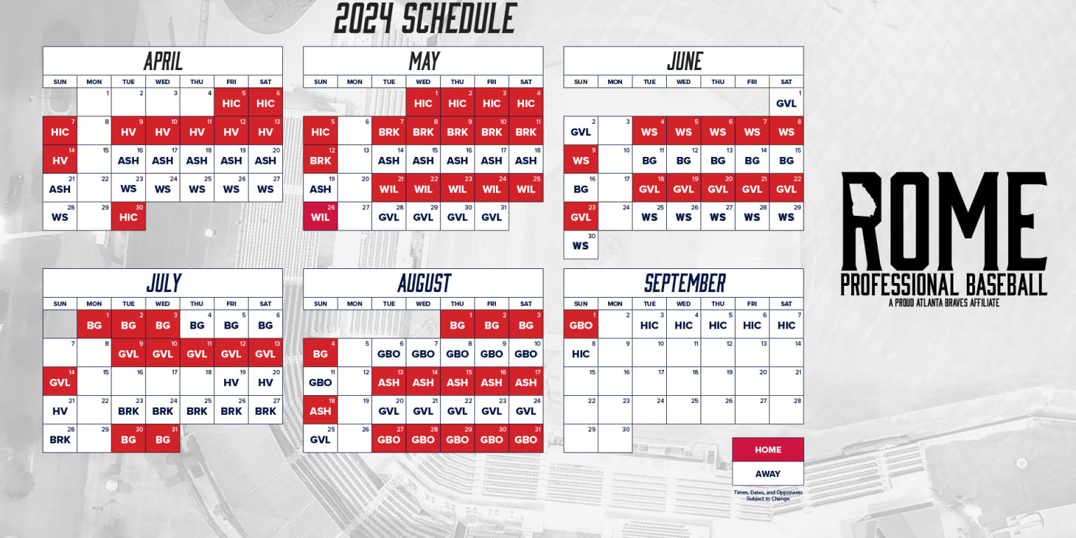 Atlanta Braves Announce 2024 Regular-Season Schedule