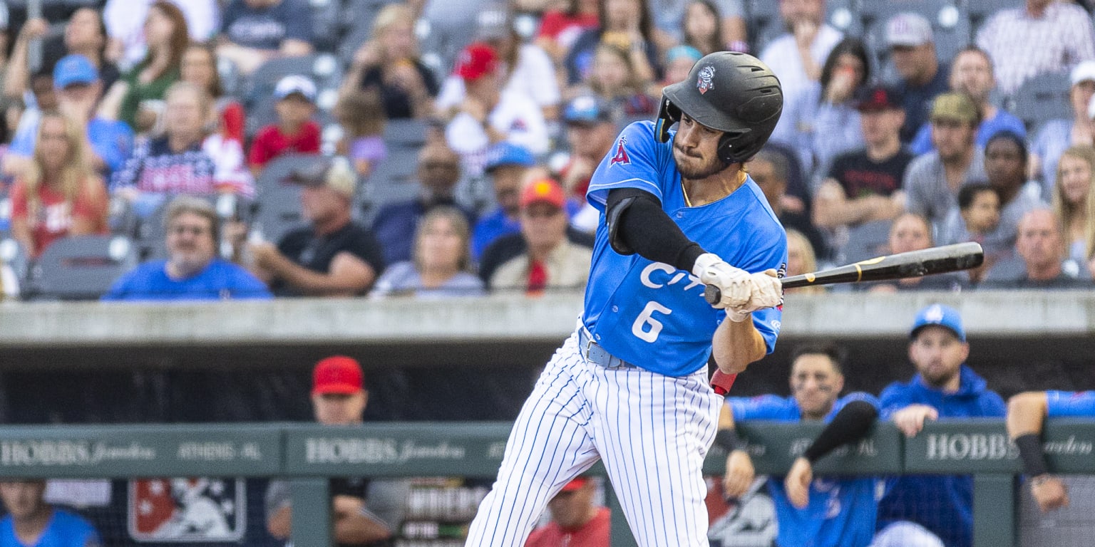 Rocket City Trash Pandas outfielder David Calabrese (6) during an MiLB  Southern League baseball game against the Chattanooga Lookouts on May 23,  2023 at Toyota Field in Madison, Alabama. (Mike Janes/Four Seam