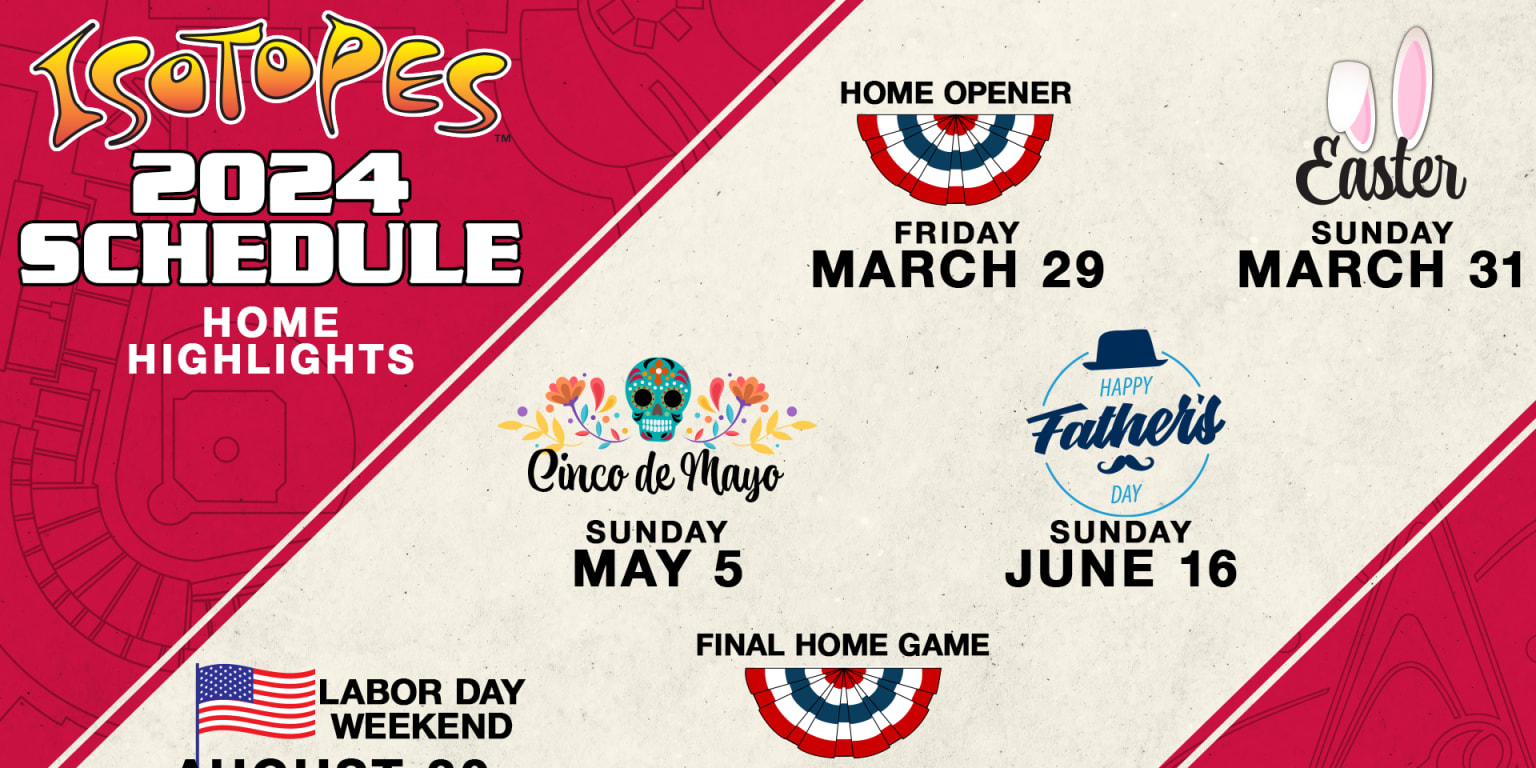 ISOTOPES UNVEIL 2024 HOME SCHEDULE