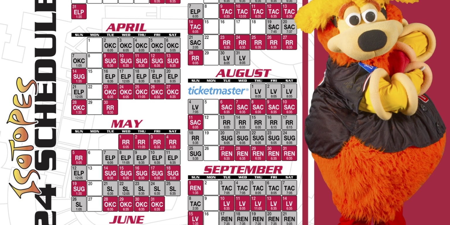 ISOTOPES ANNOUNCE START TIMES FOR 2024 HOME SCHEDULE Isotopes