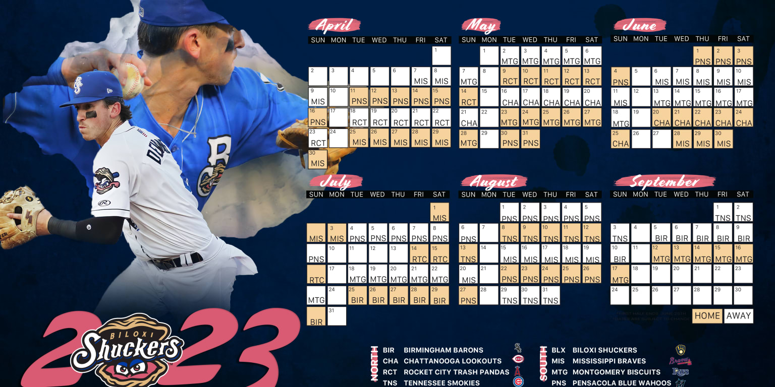 2023 Biloxi Shuckers Schedule Announced MiLB