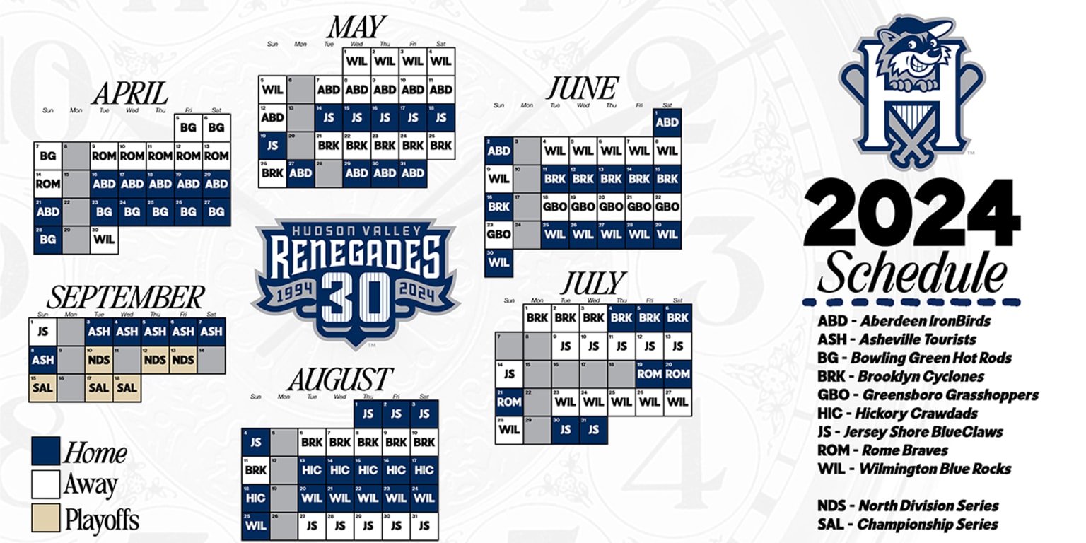 Turning 30: Renegades release full 2024 schedule for 30th anniversary  season