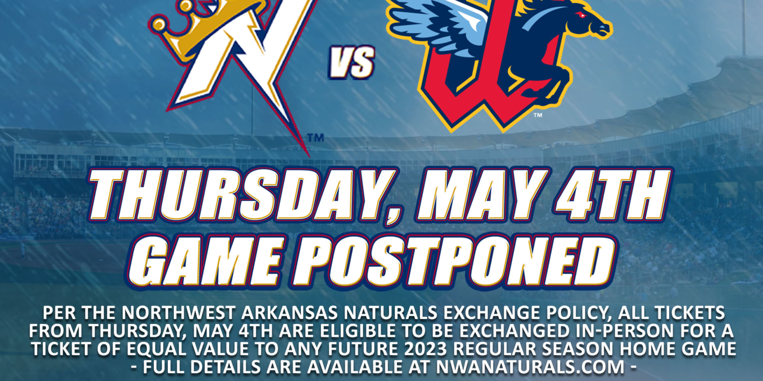 naturals game against the wind surge on may 4 2023 is postponed Naturals