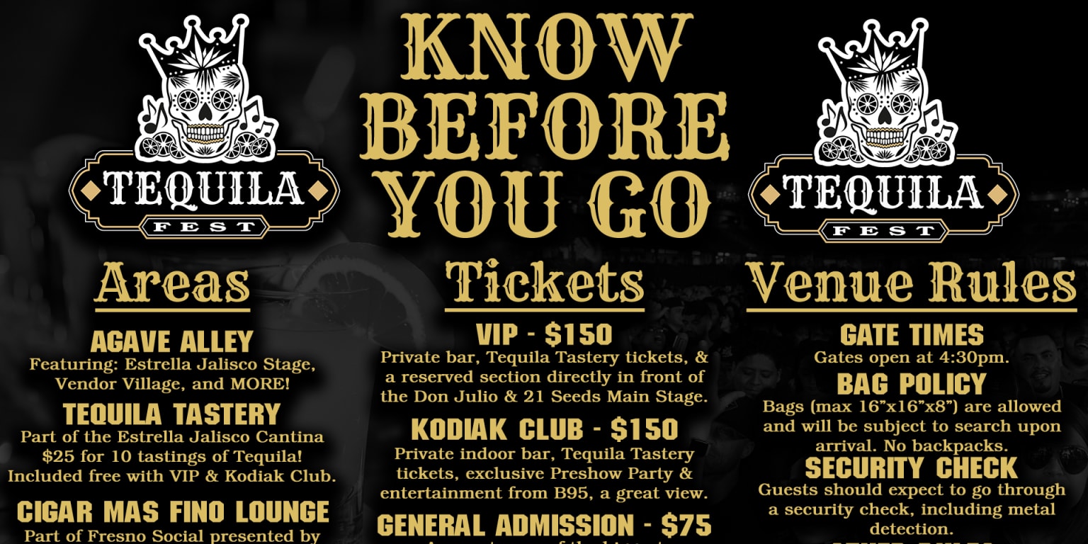 Tequila Fest Fresno - Know Before You Go