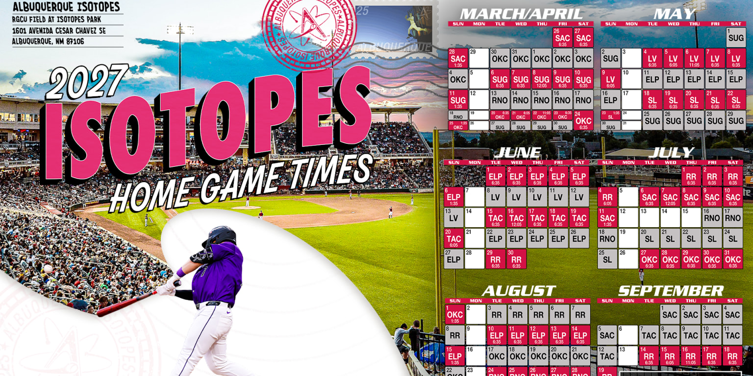 Scheduling Auction Icon Isotopes Announce Game Times For 2027 Schedule | MiLB.com
