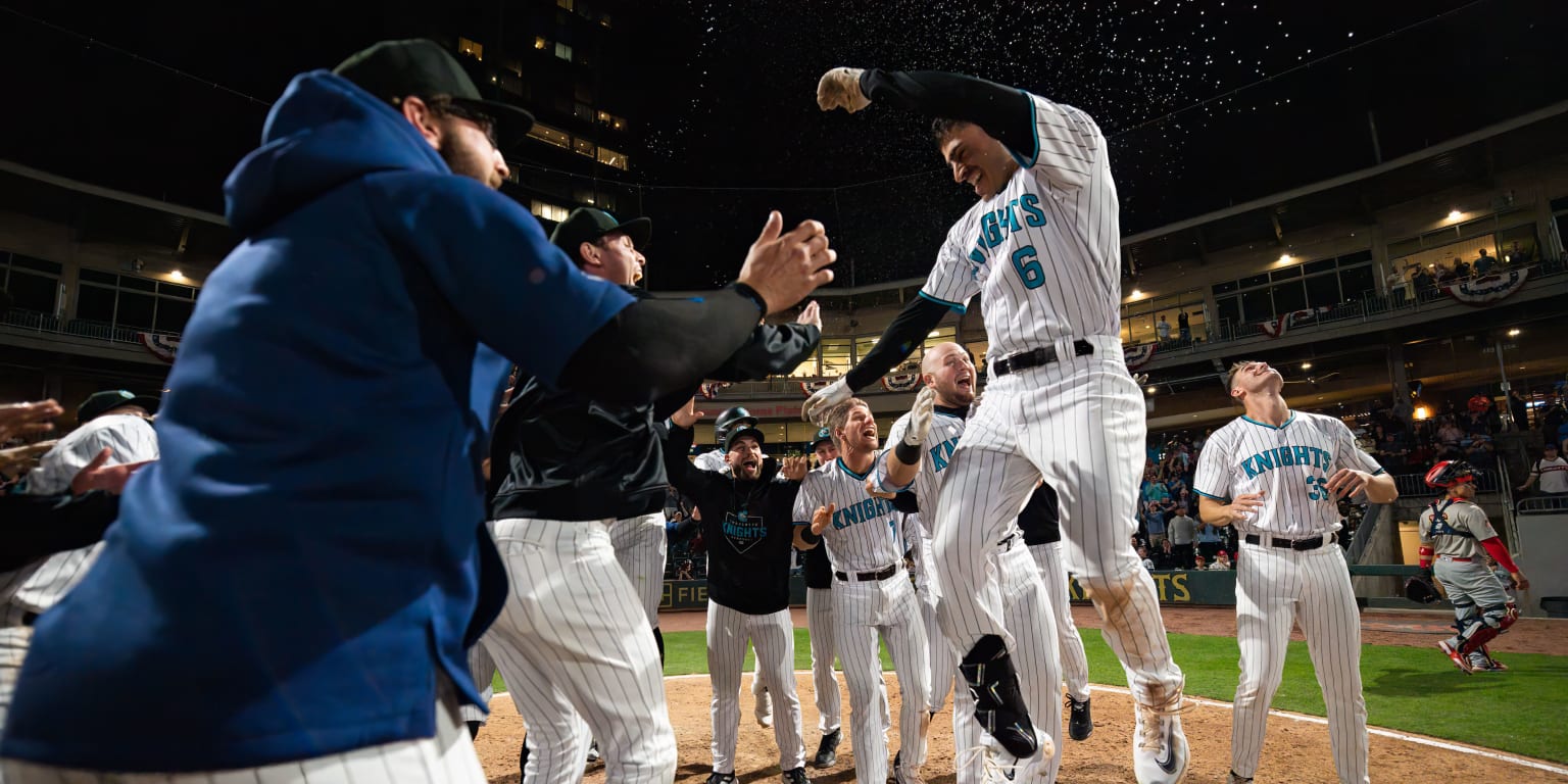 Haseley’s WalkOff Homer Gives Knights 54 Win on Saturday