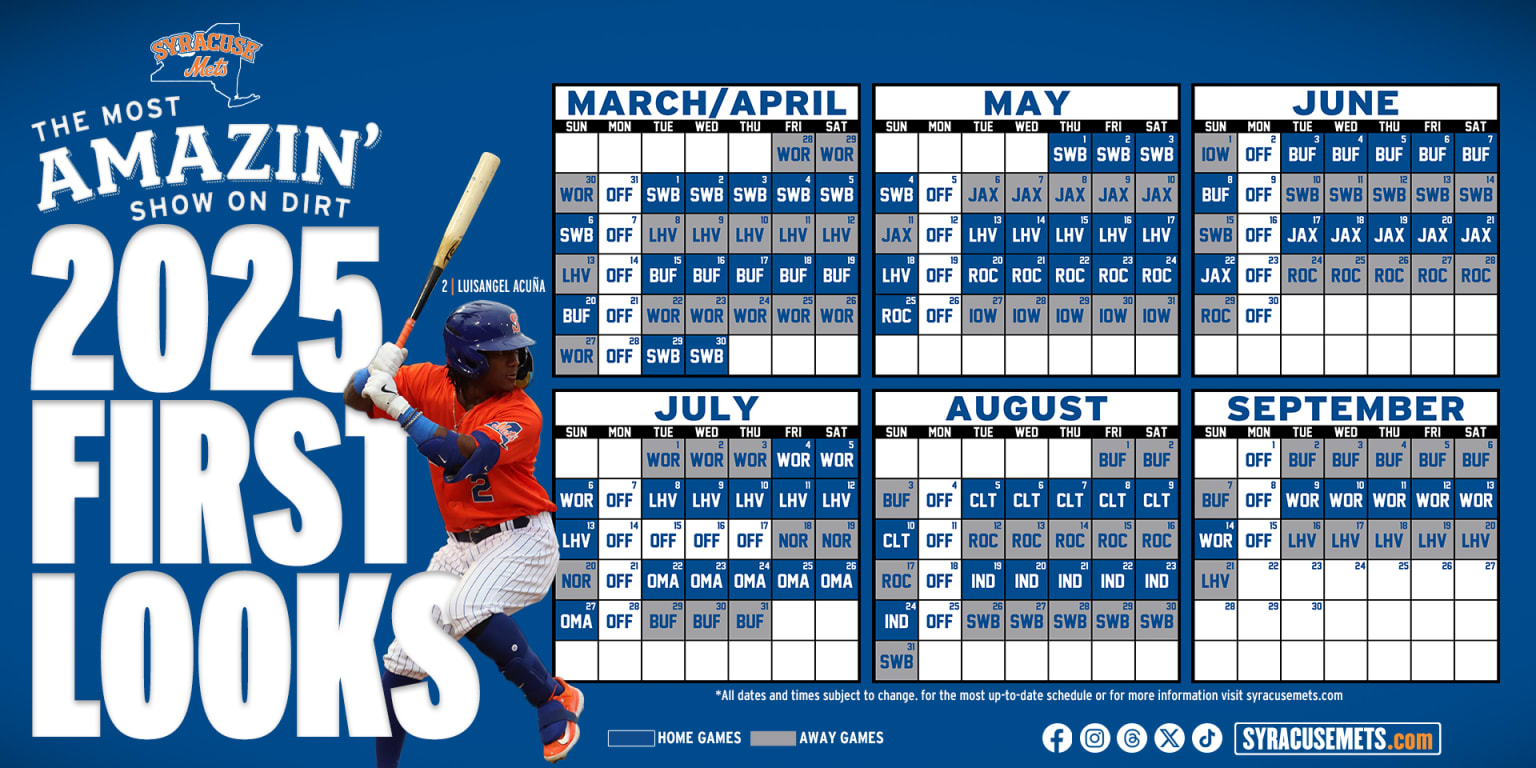 Syracuse Mets Release 2025 Schedule