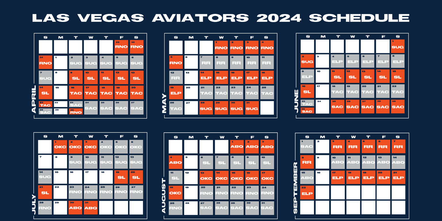 Aviators® Announce 2024 regular season schedule; Season & home opener on  Friday, March 29 against Reno at Las Vegas Ballpark®