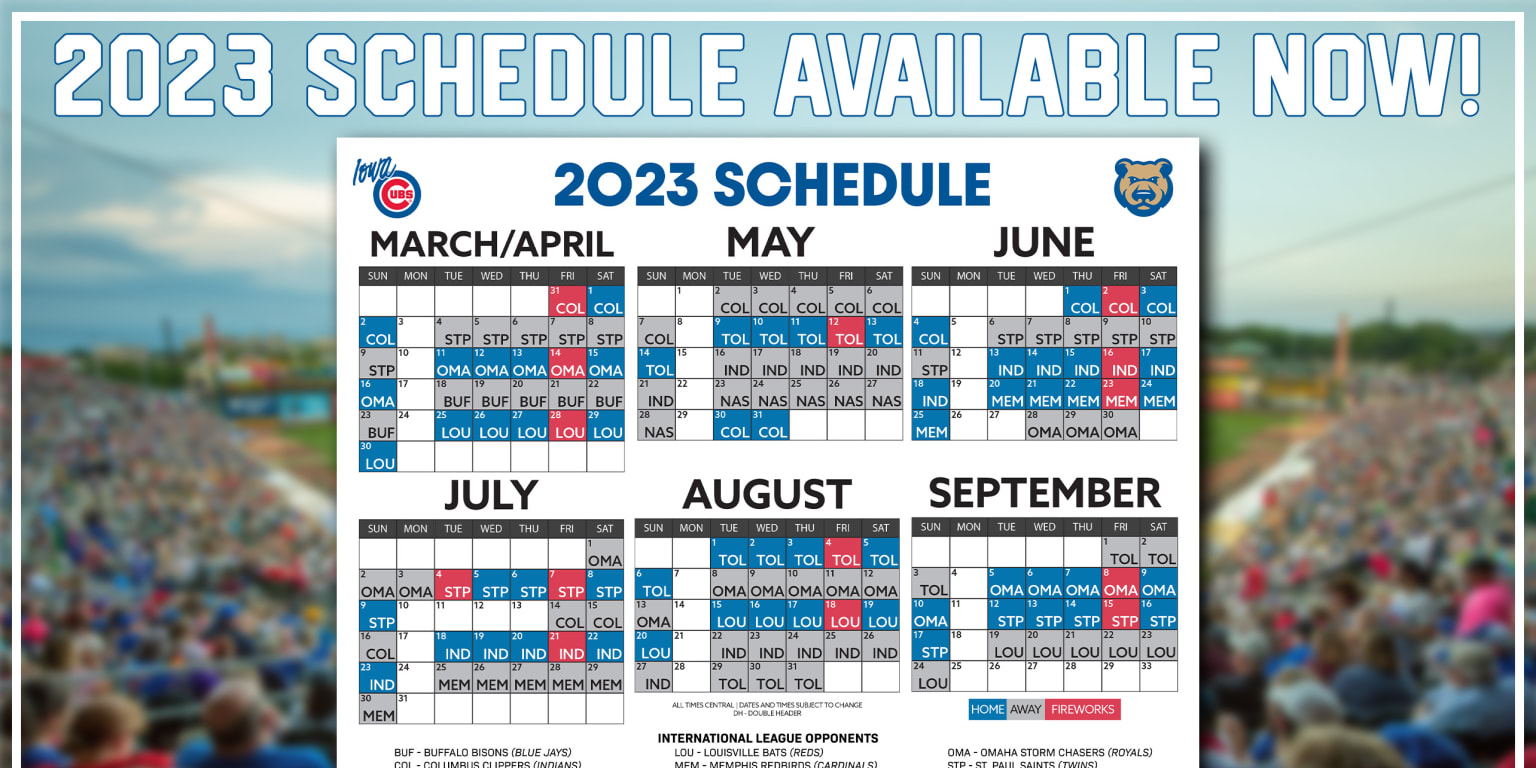 Cubs announce 2023 spring training schedule - Bleed Cubbie Blue