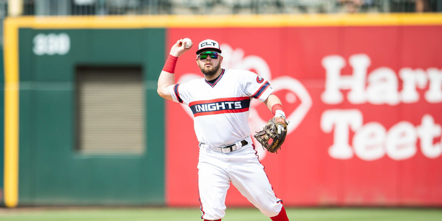 Chicago White Sox's Jake Burger hits a grand slam during the ninth