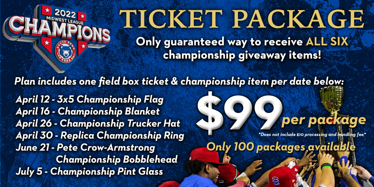 South Bend Cubs Championship Ticket Package On Sale Now