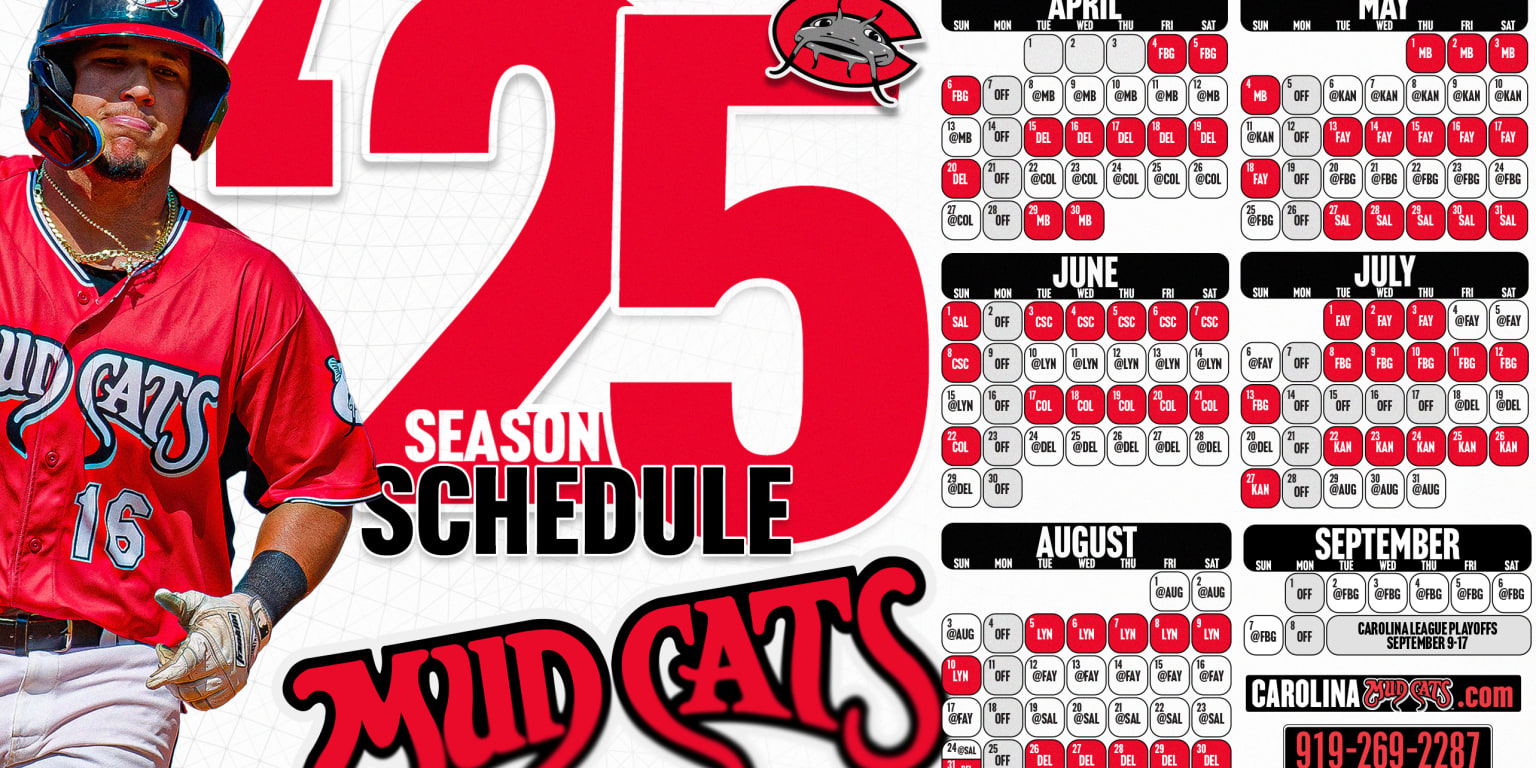 Mudcats Announce 2025 Season Schedule