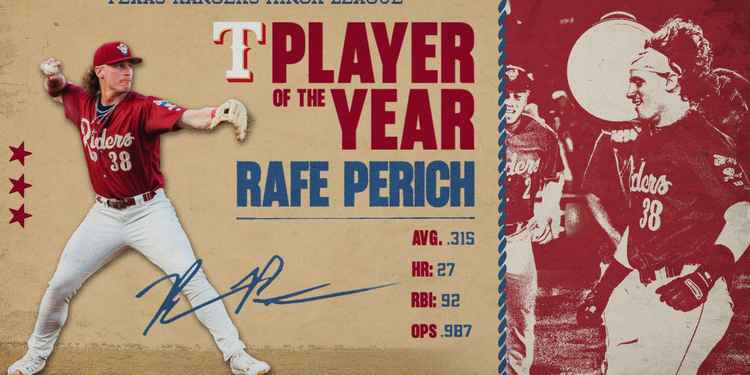 Perich, Pence earn Rangers 2026 year-end Minor League awards