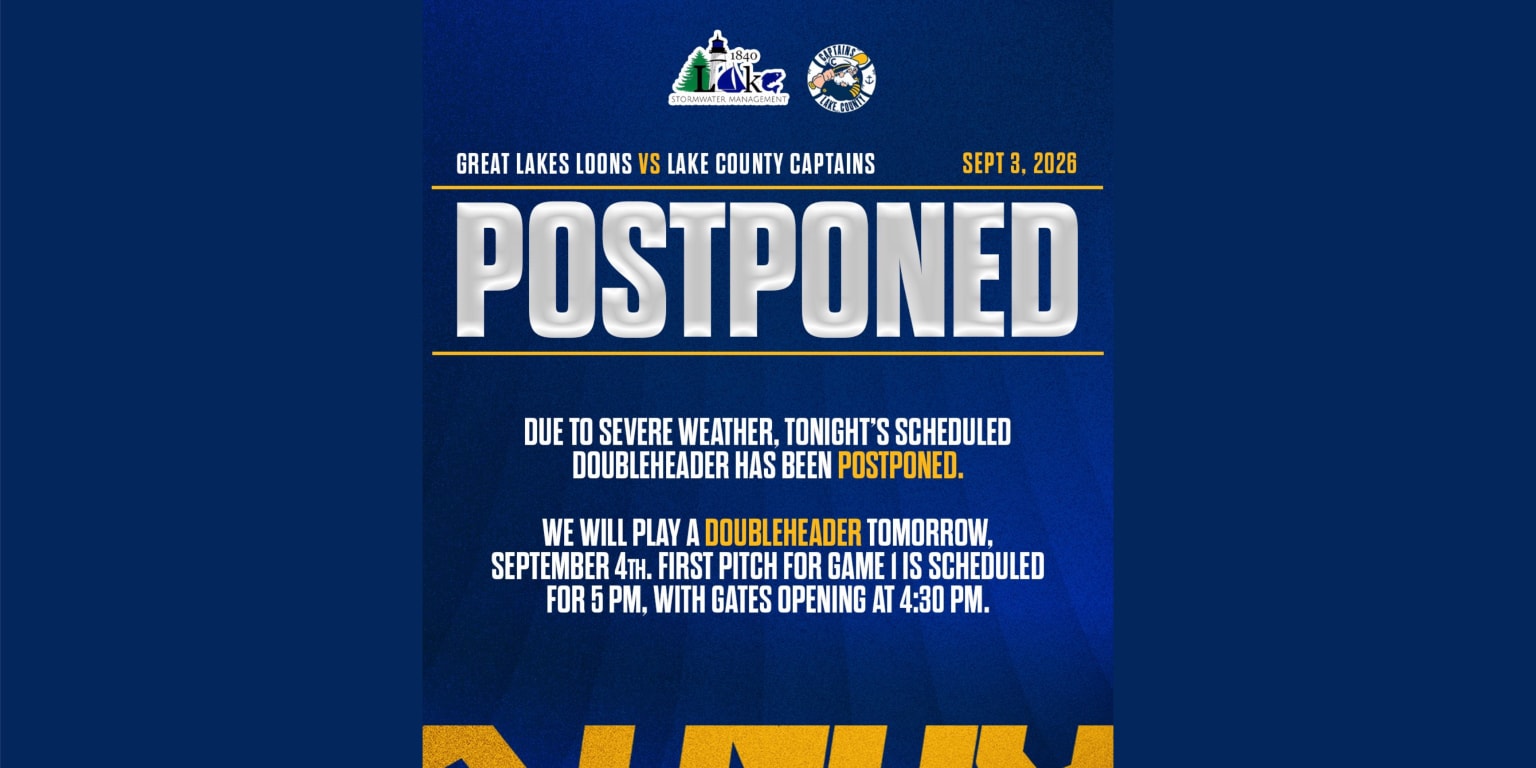 Game 3 of Captains-Loons Series Postponed Due to Severe Weather