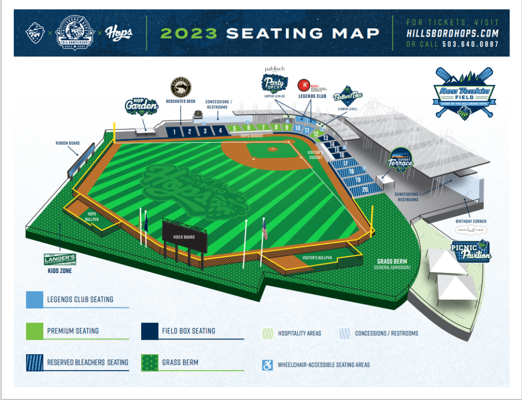 Hillsboro Hops Ron Tonkin Field Seating Chart | Hops