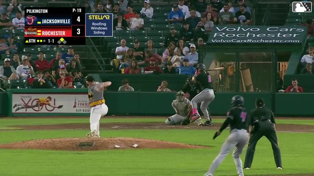 Gage Miller singles on a ground ball to center fielder Christian