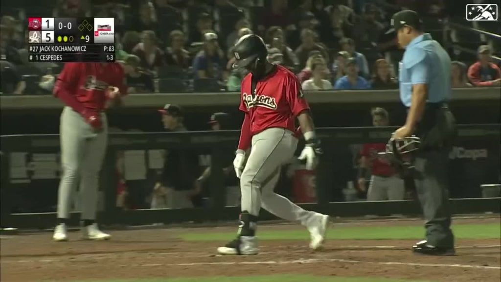 Birmingham Barons Yoelqui Cespedes (1) at bat during an MiLB