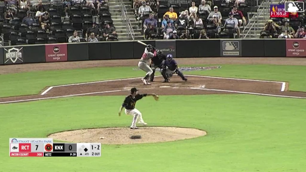 Jacob Cozart homers (1) on a fly ball to right field. Nick