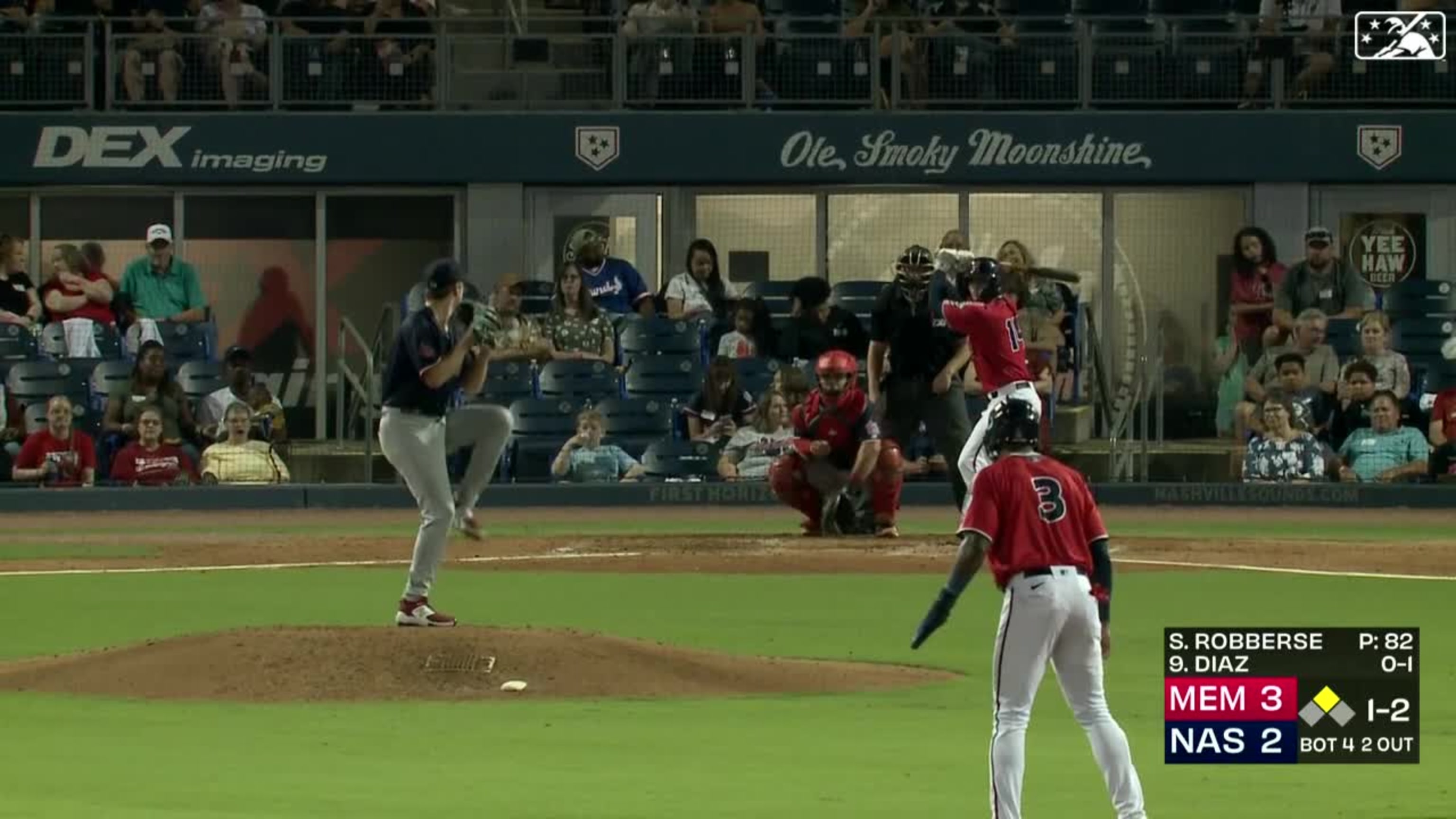 Durham, NC: Memphis Redbirds infielder Masyn Winn (5) heads to the