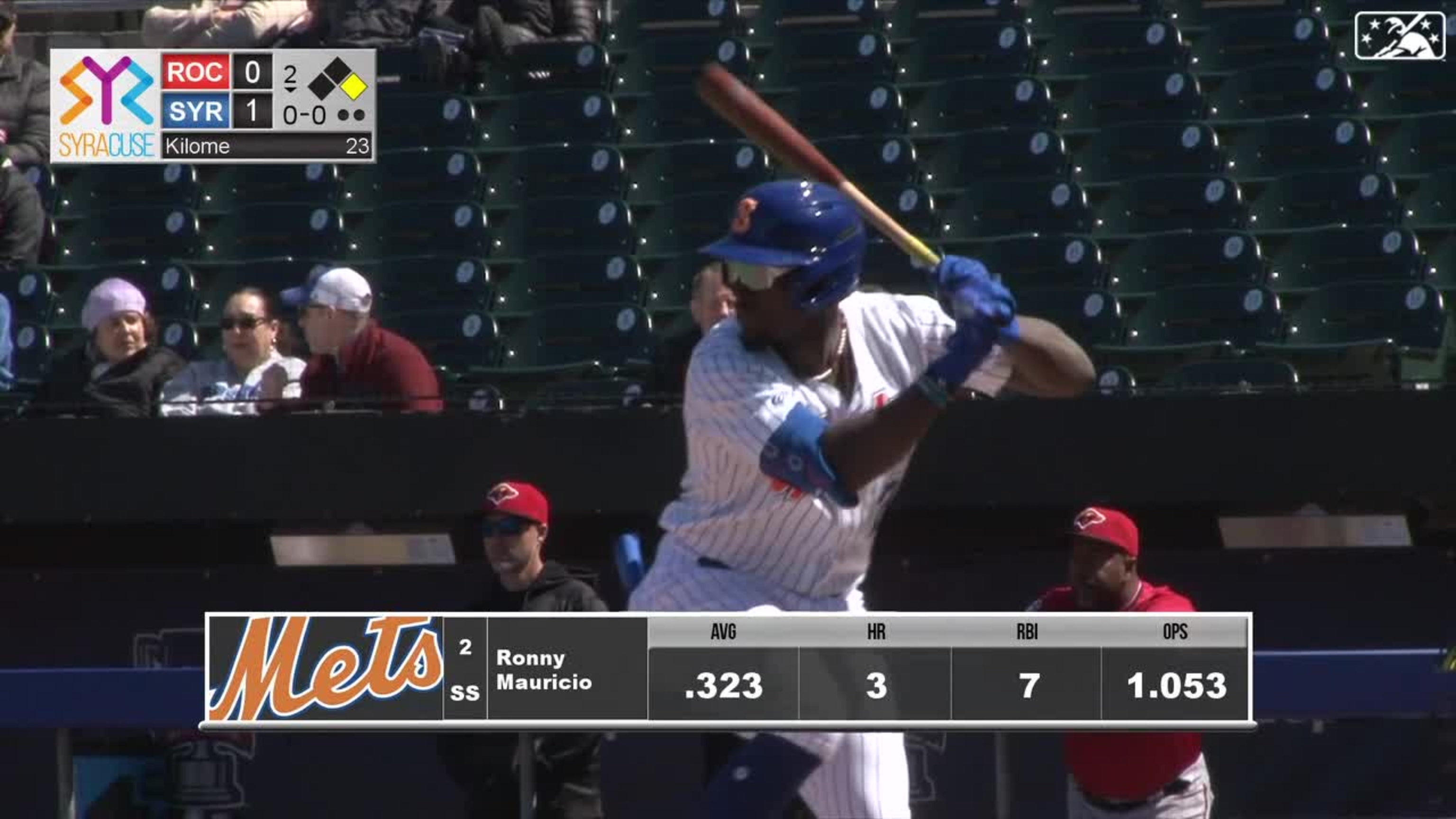 Ronny Mauricio, doubling in first at-bat, goes 2-for-3 in Mets