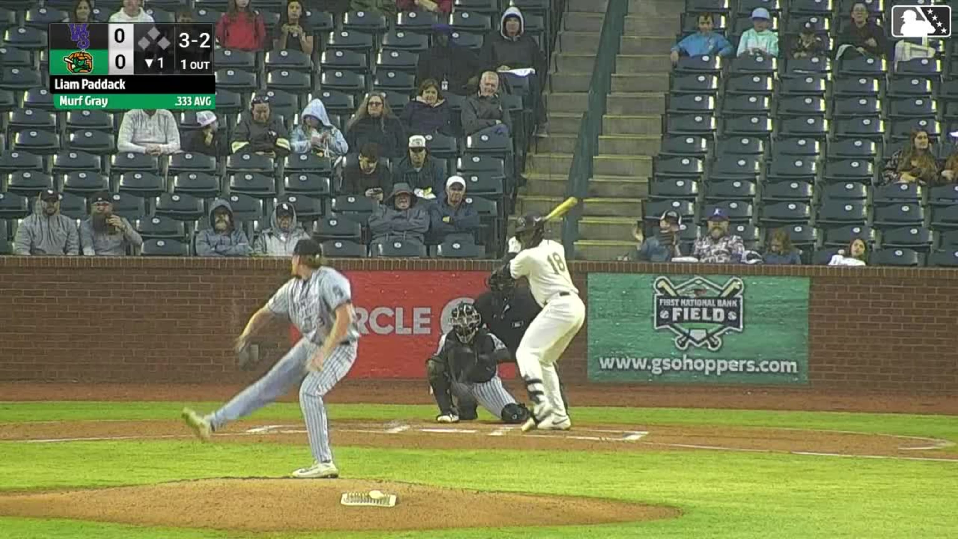Murf Gray homers (2) on a line drive to left center field. | 05/23