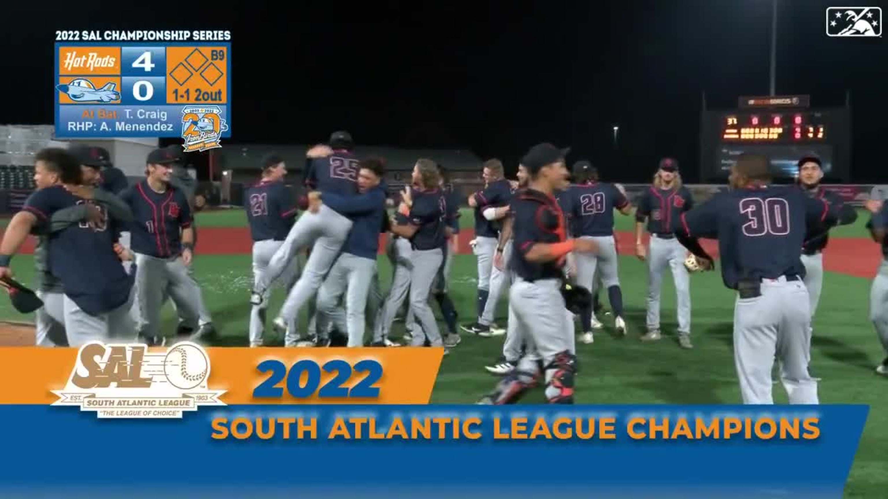 Hot Rods Win Second-Straight SAL Championship