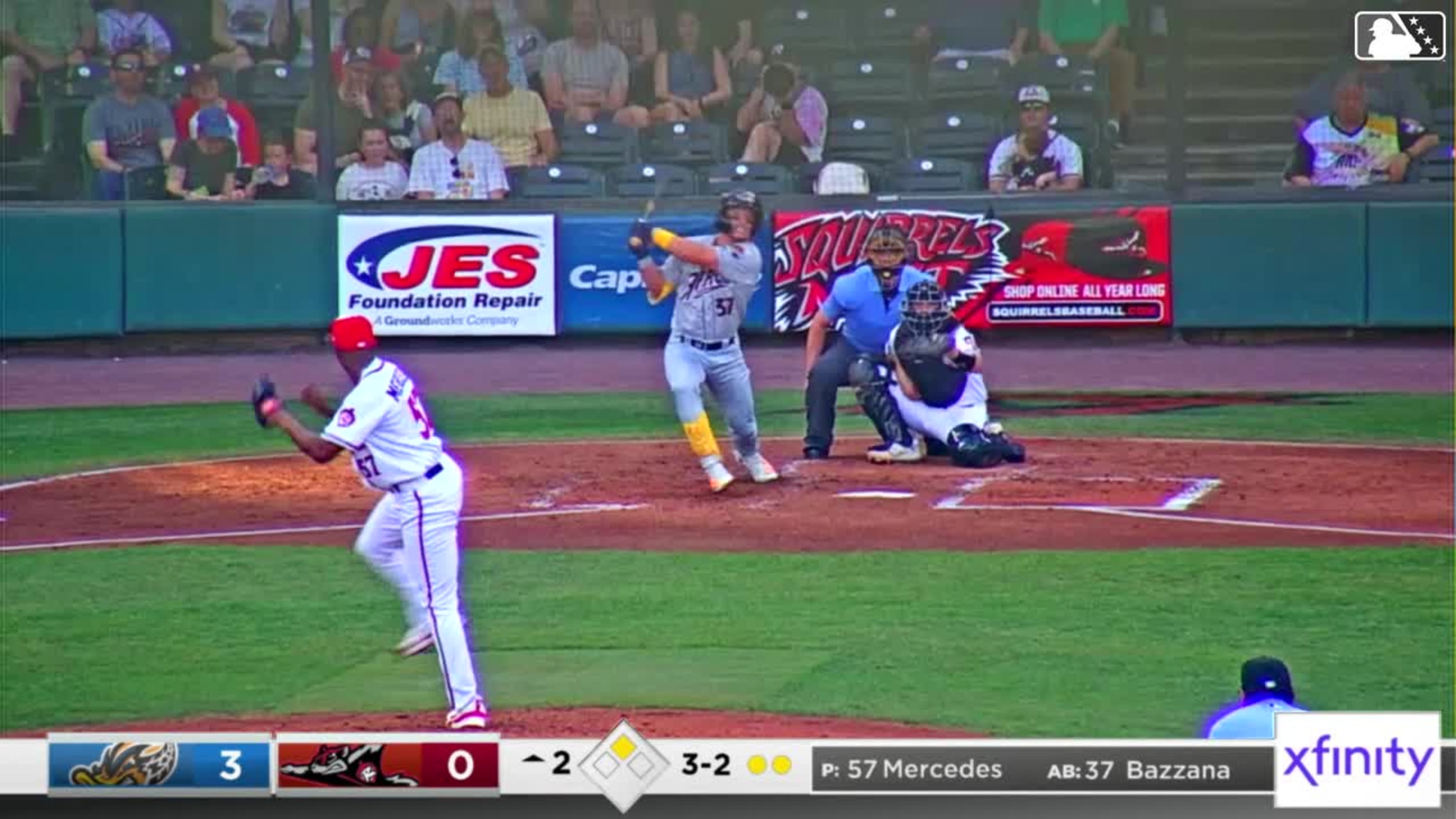 Travis Bazzana's first Double-A home run 