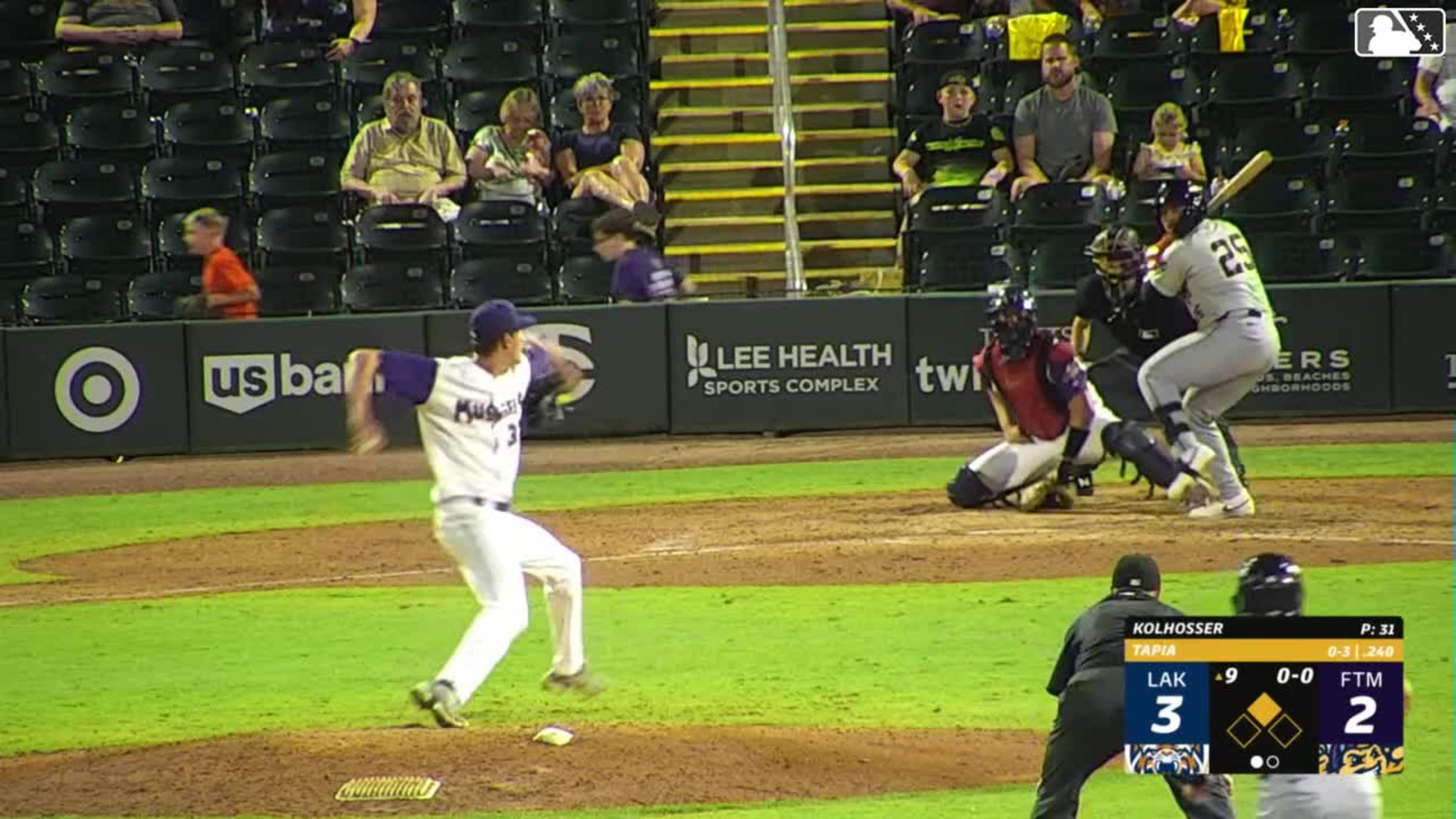Sergio Tapia homers (1) on a fly ball to left field. Jack Goodman