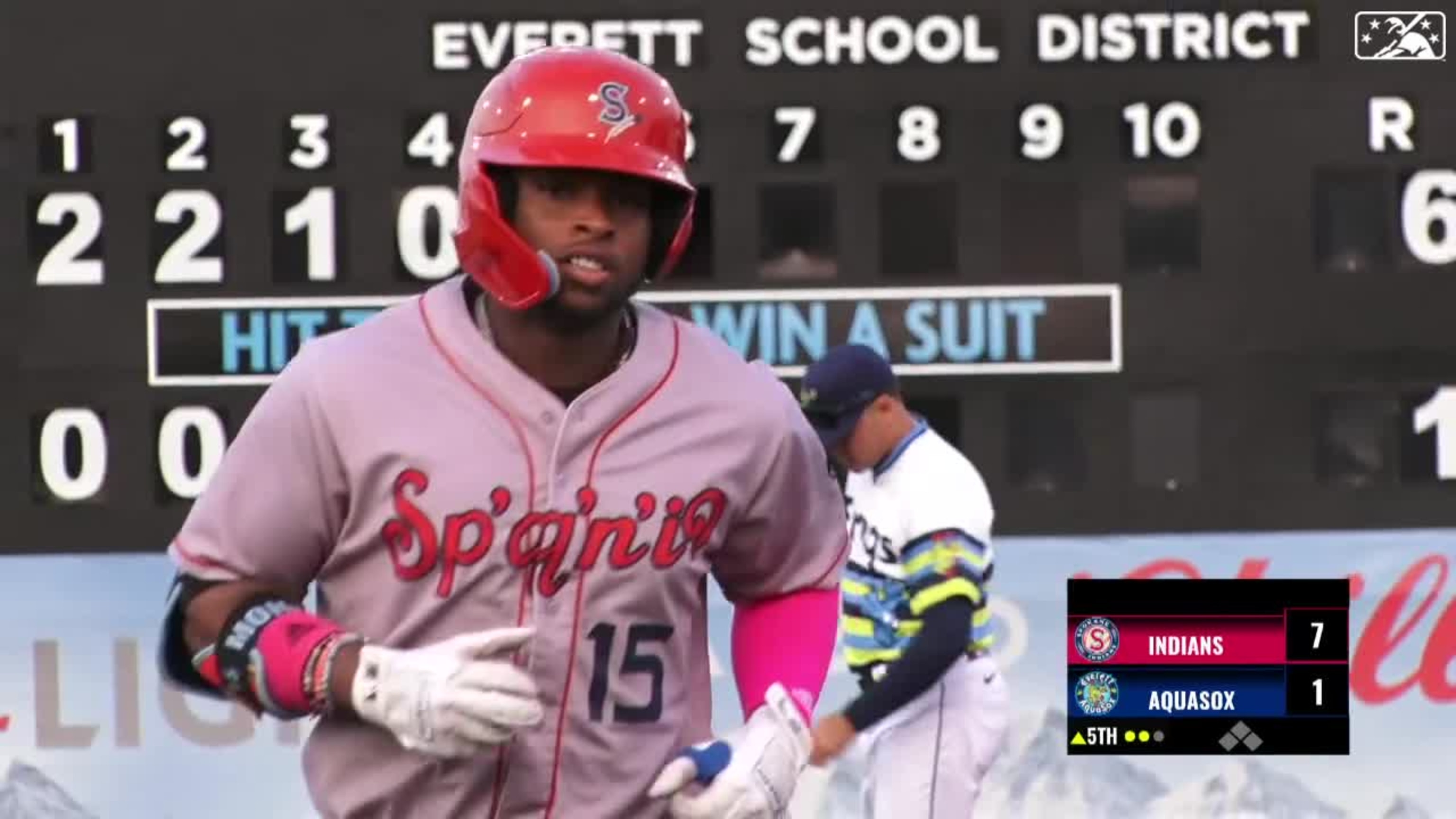 Spokane Indians Logo Mini Bat