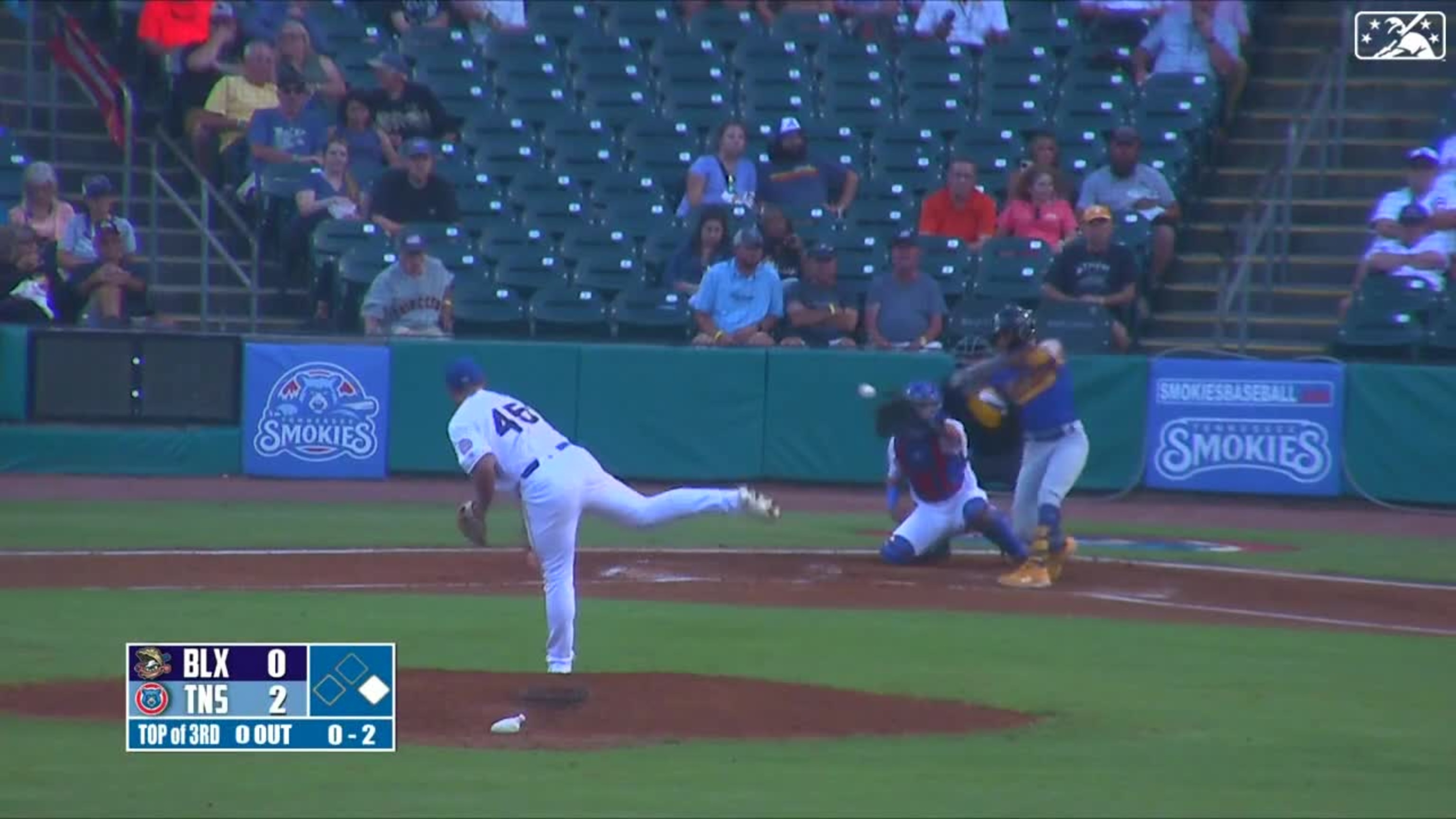 Biloxi Shuckers outfielder Jackson Chourio (11) during an MiLB Southern  League baseball game against the Chattanooga