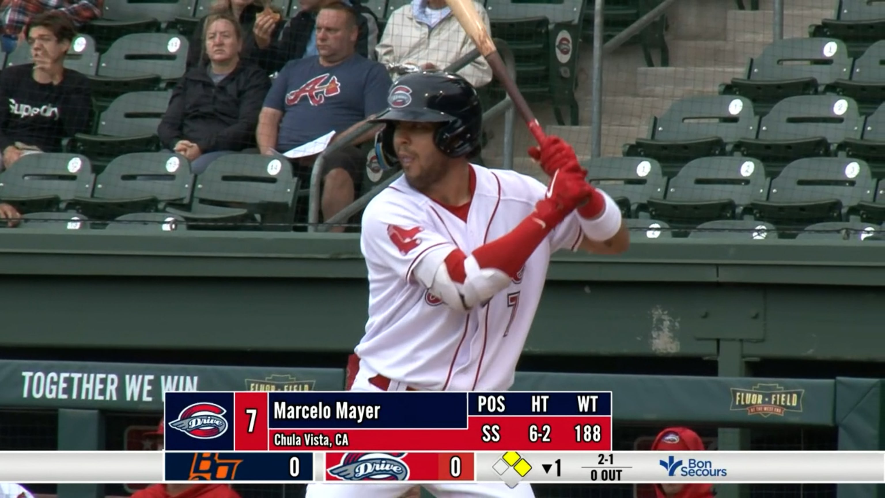 Marcelo Mayer collects first triple in season opener for the Greenville  Drive