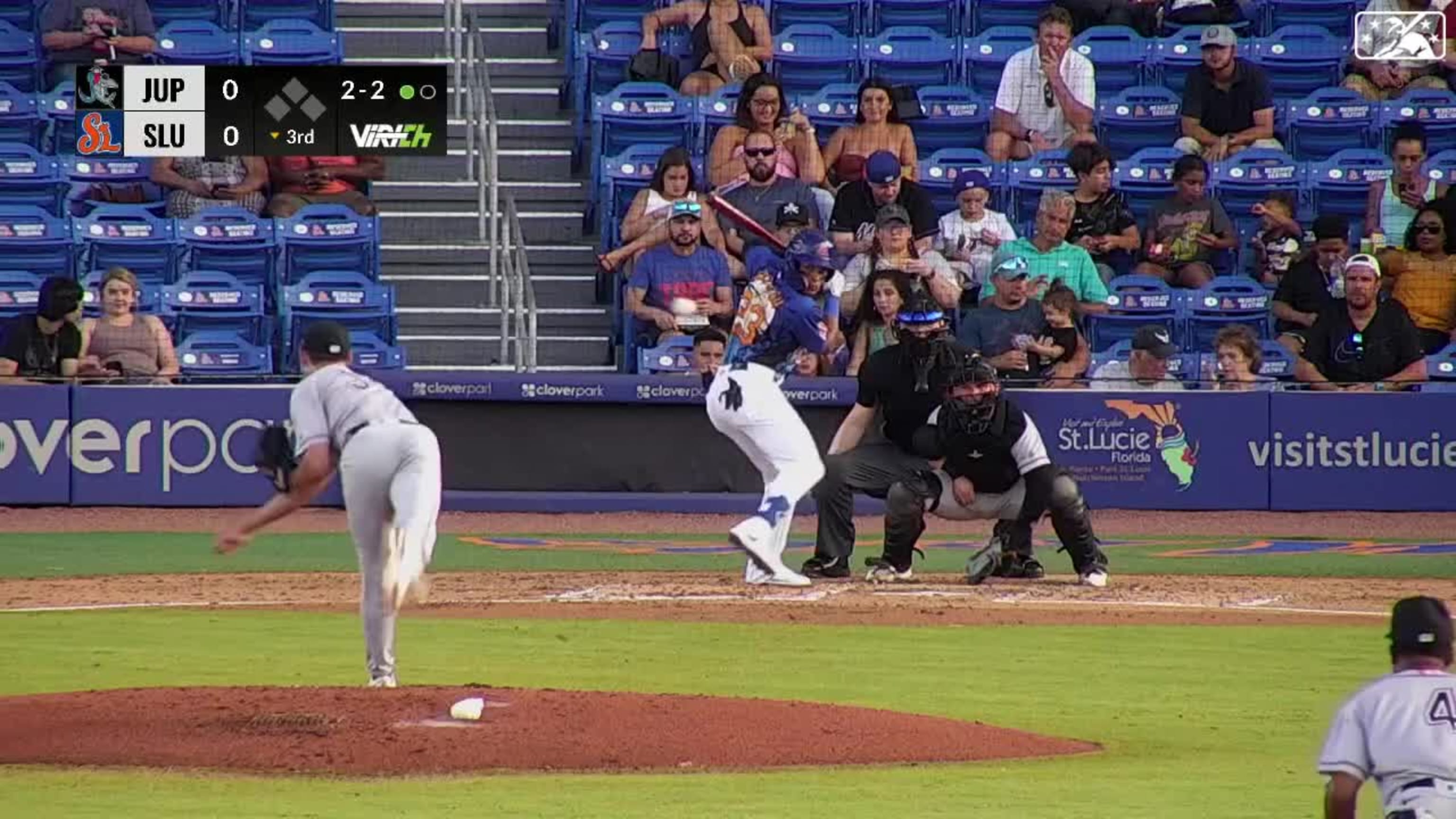 Miami Marlins fan flashes the camera on tv