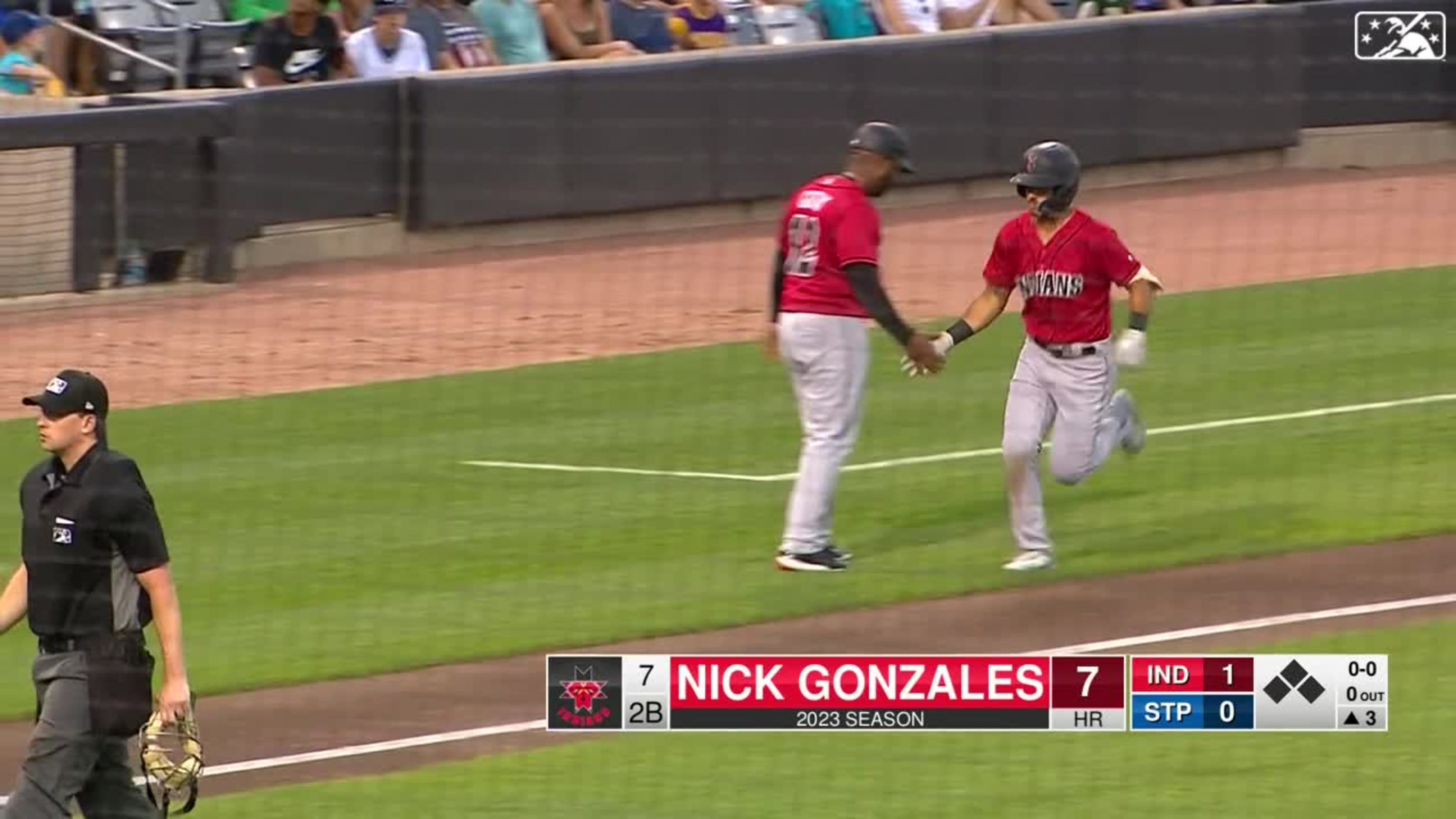 Rookie Gonzales homers and triples in his home debut as the