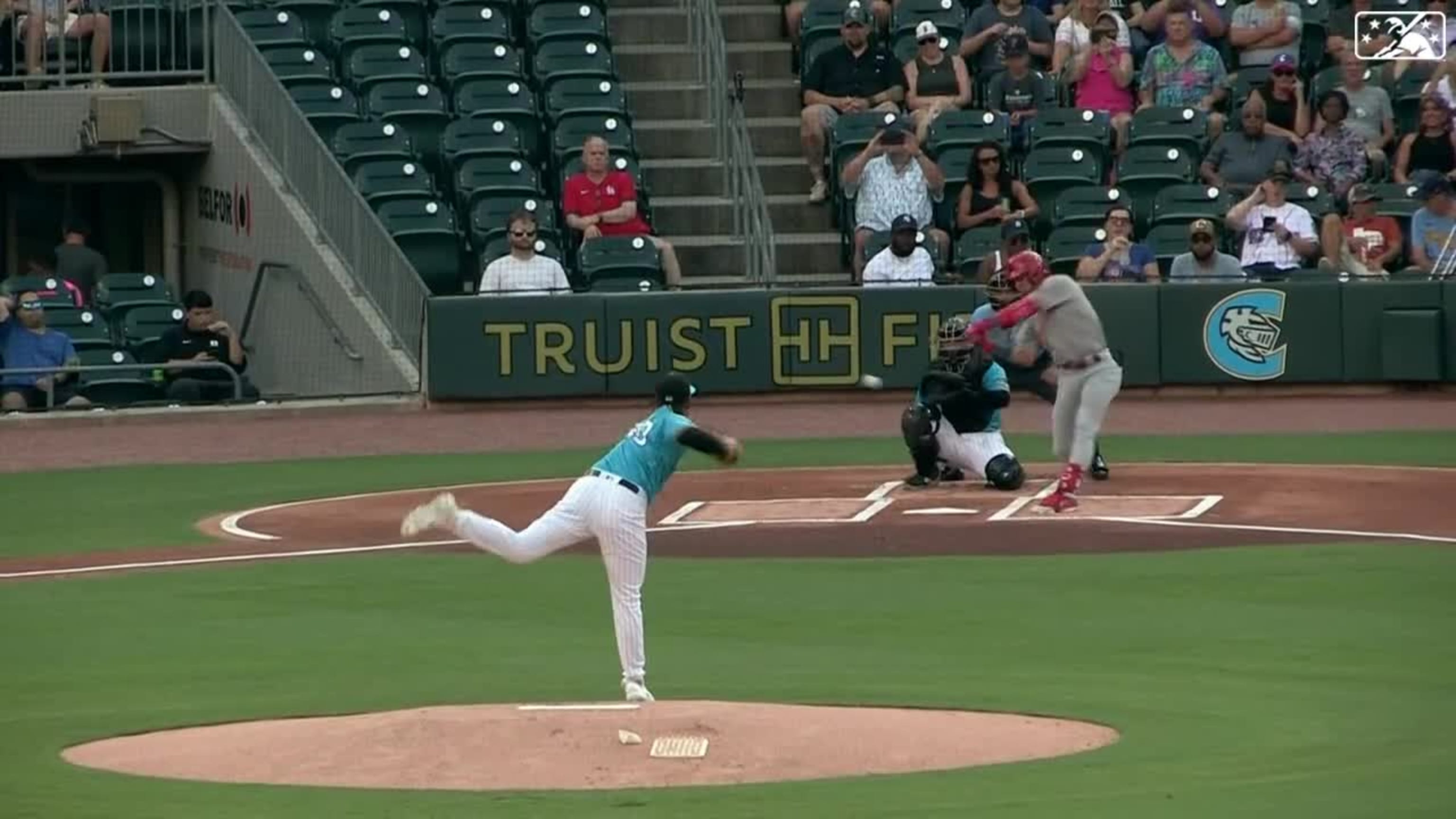 Memphis Redbirds Masyn Winn (5) leads off first base during an