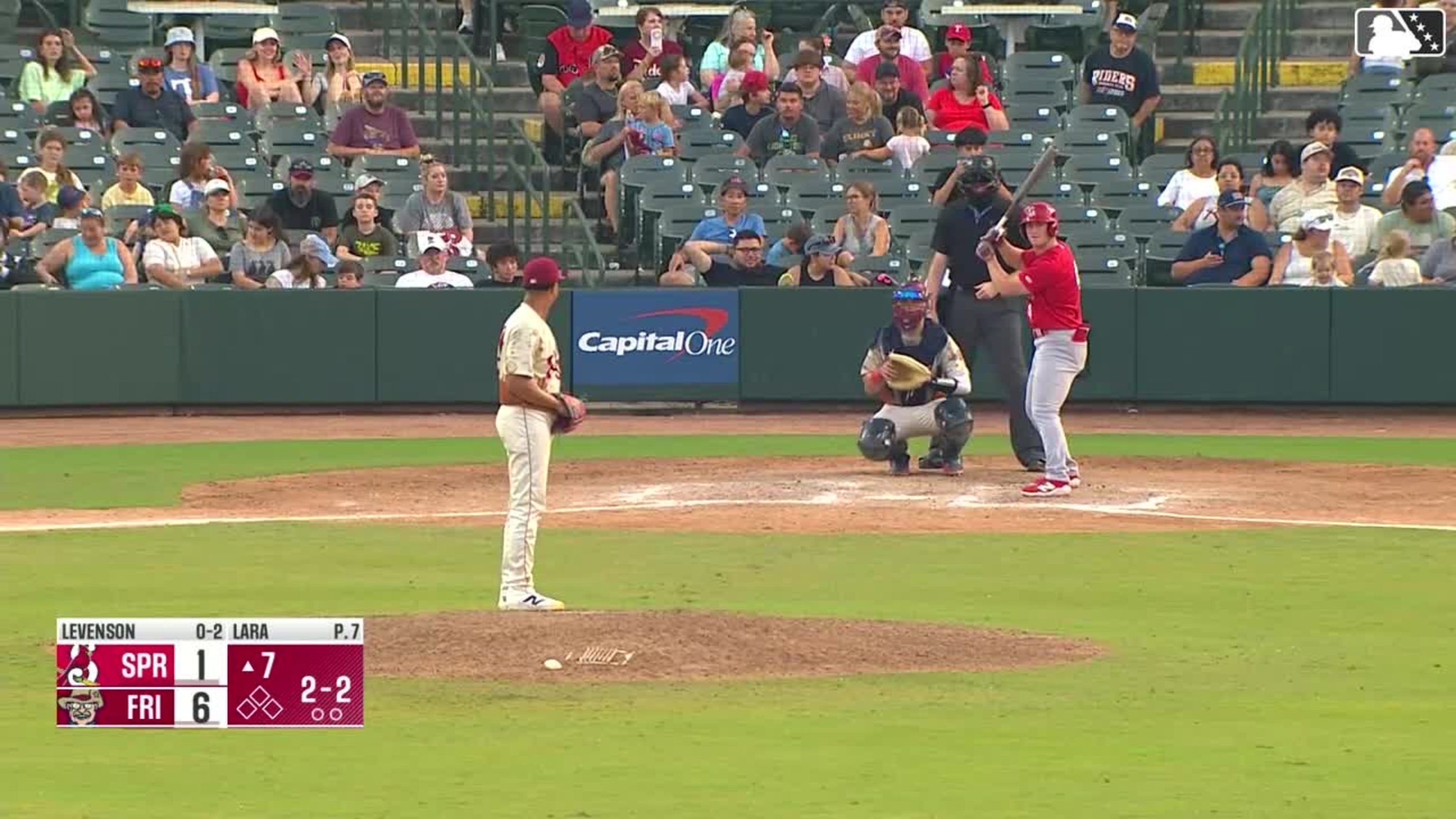 Zach Levenson homers (3) on a fly ball to left center field. | 06