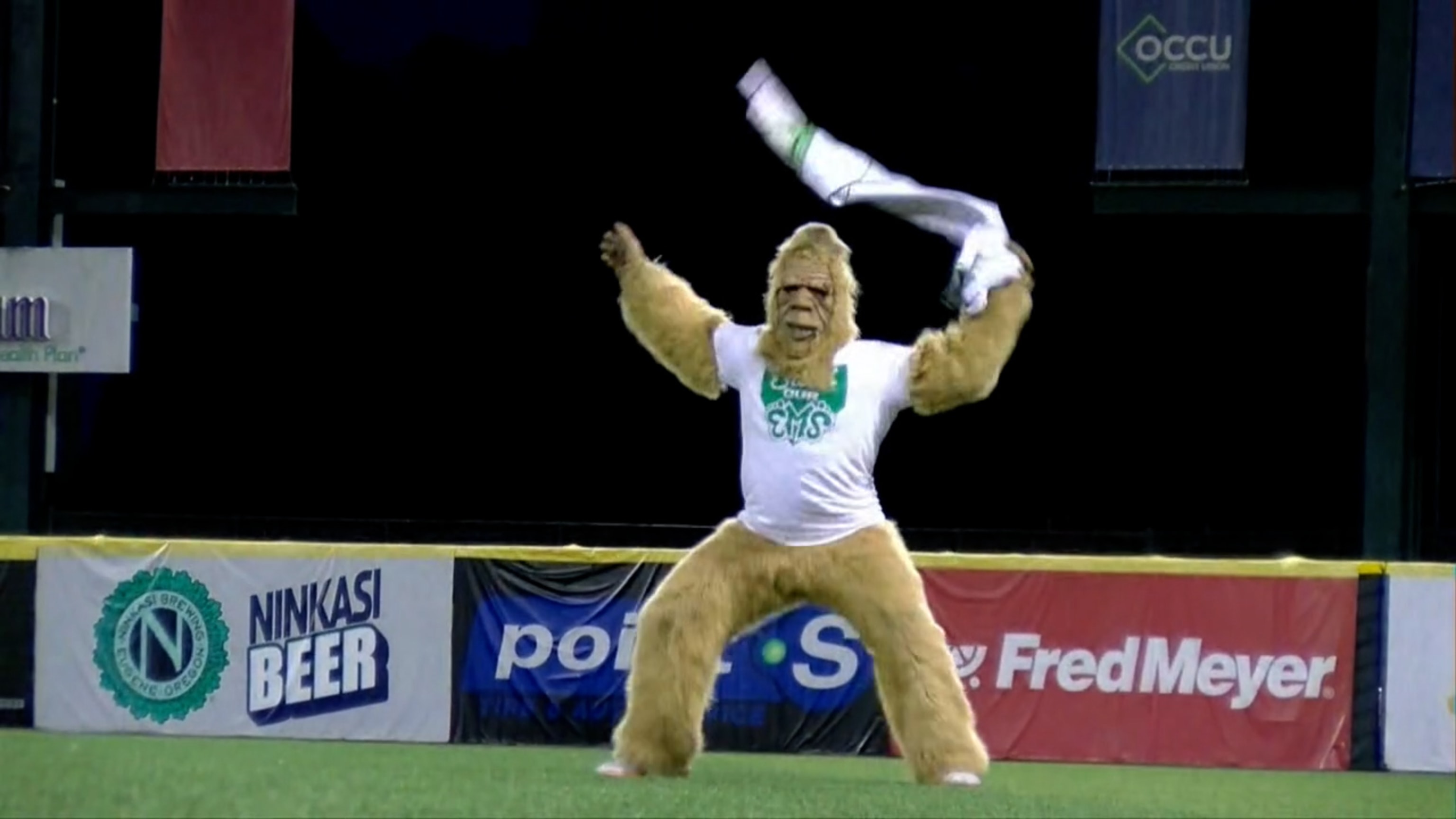 Eugene Emeralds Sluggo Mascot Baseball Commercial 